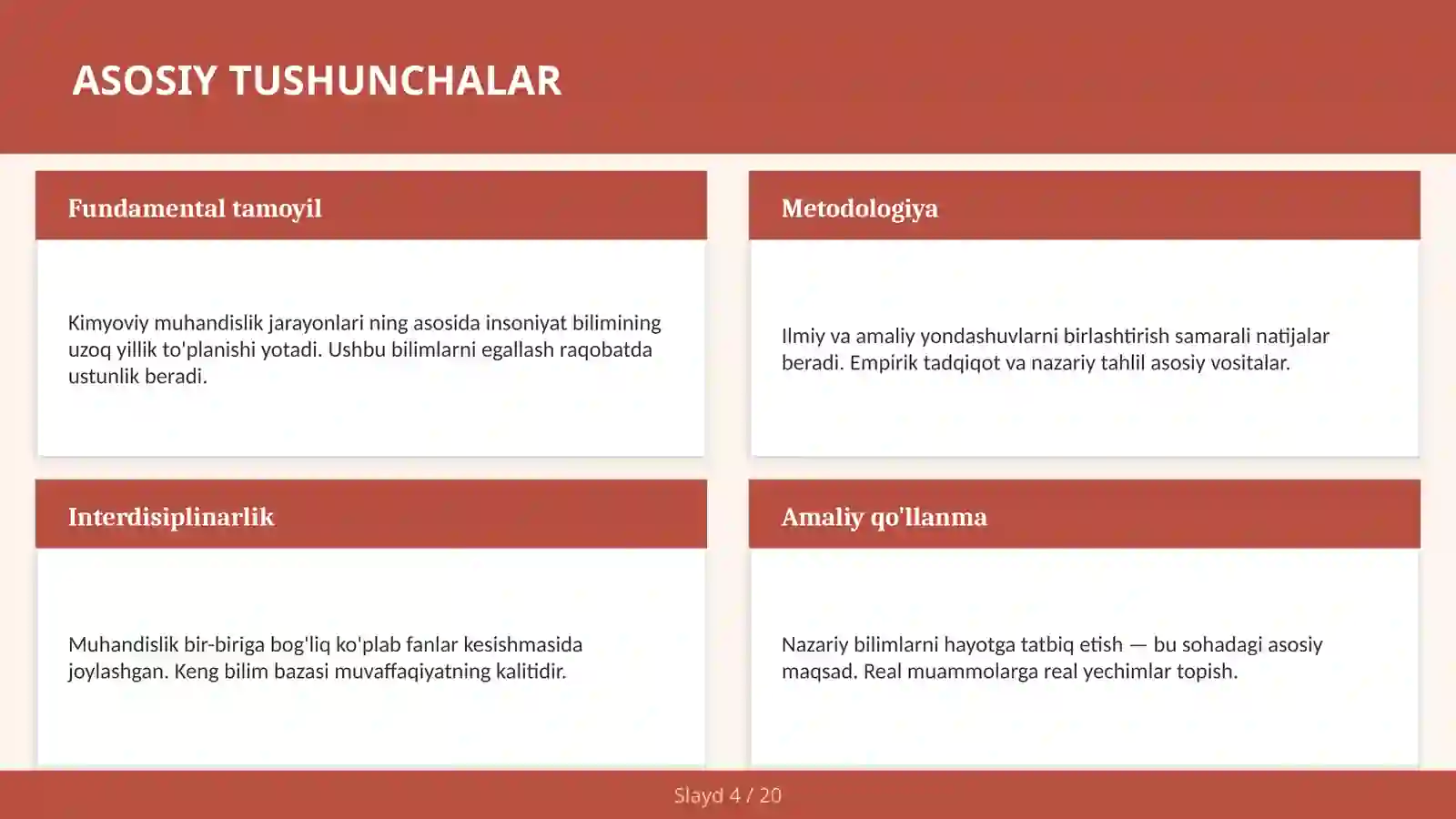 Kimyoviy muhandislik jarayonlari 4