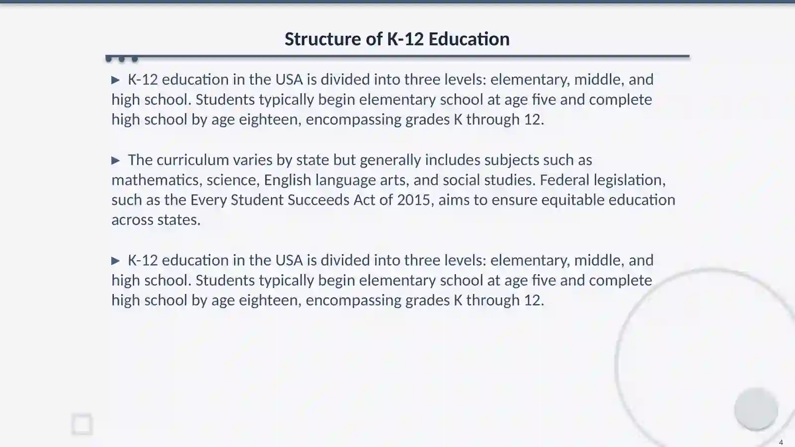 Education system in the USA 4