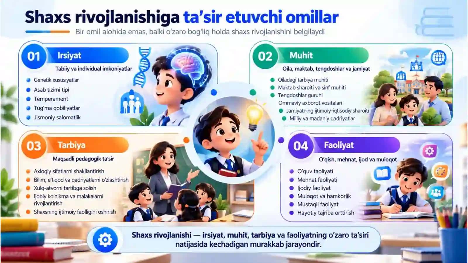 Shaxs rivojlanishi tarbiya va sinf muhiti 4