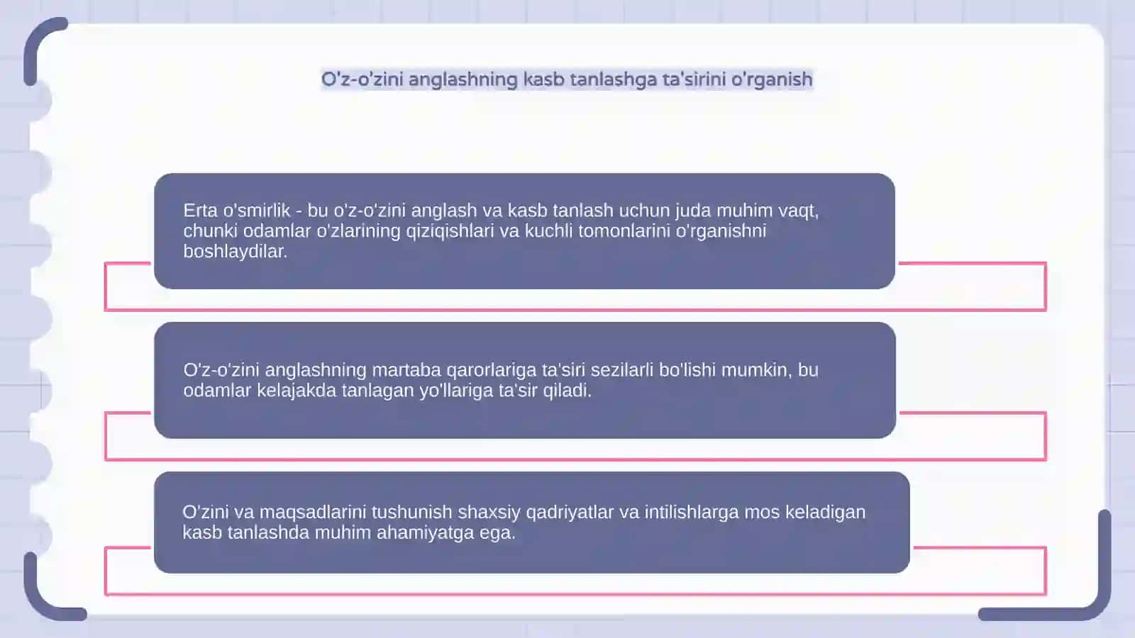 Ilk o'spirinlik davrida o'z-o'zini anglash va kasb tanlash muammosi (2) 4