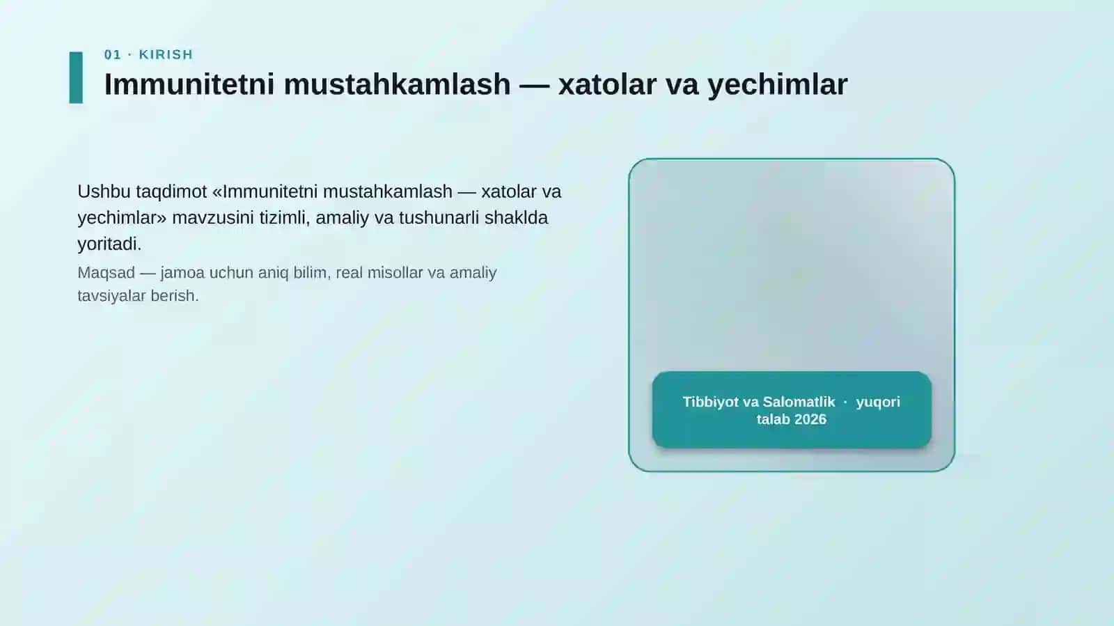 Immunitetni mustahkamlash — xatolar va yechimlar 4