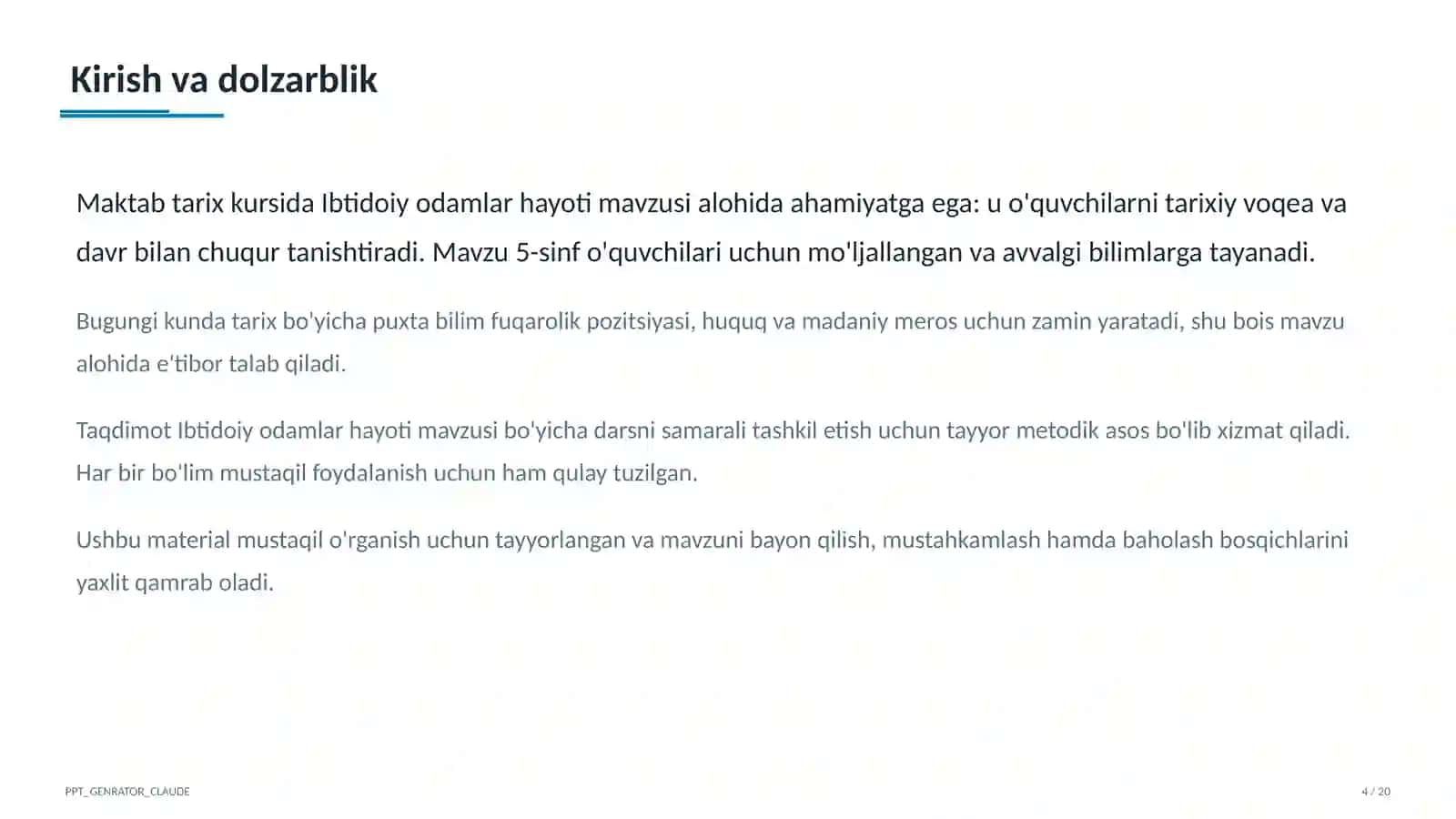 Ibtidoiy odamlar hayoti (5-sinf) 4