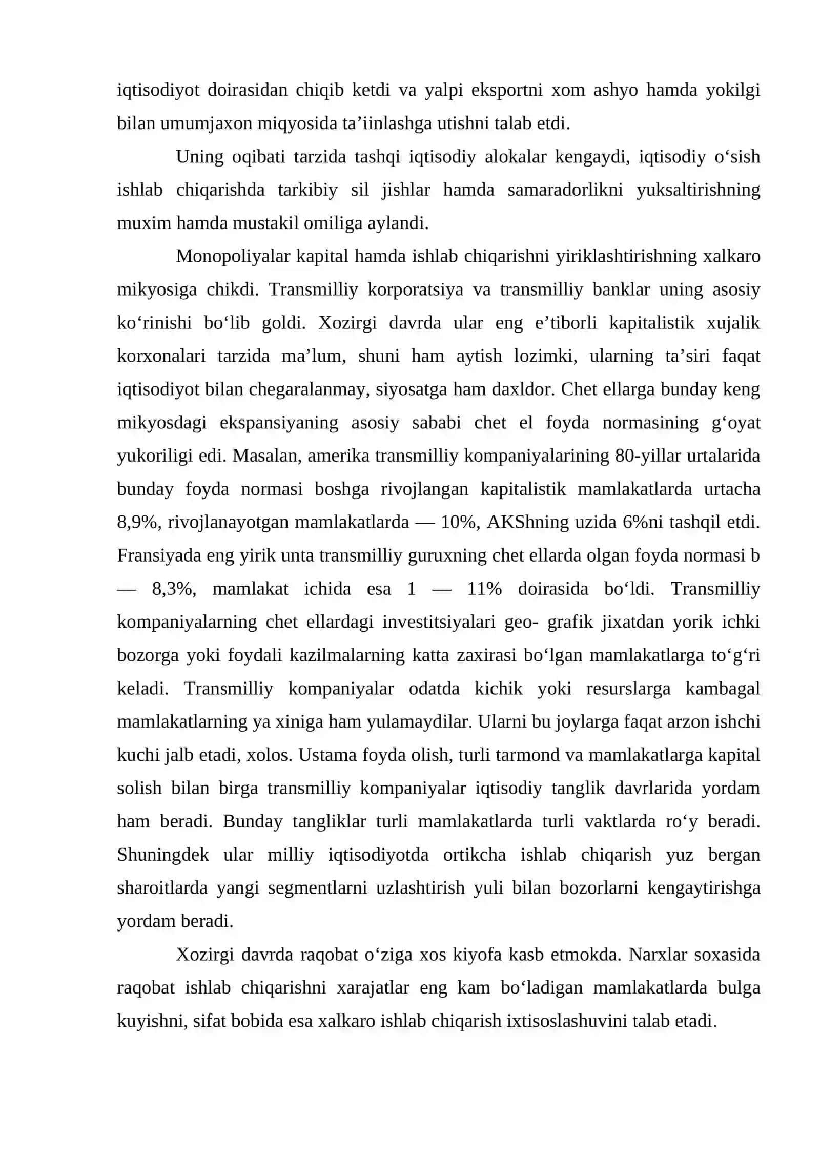 Raqobatning evolyutsion shakllanishi 4