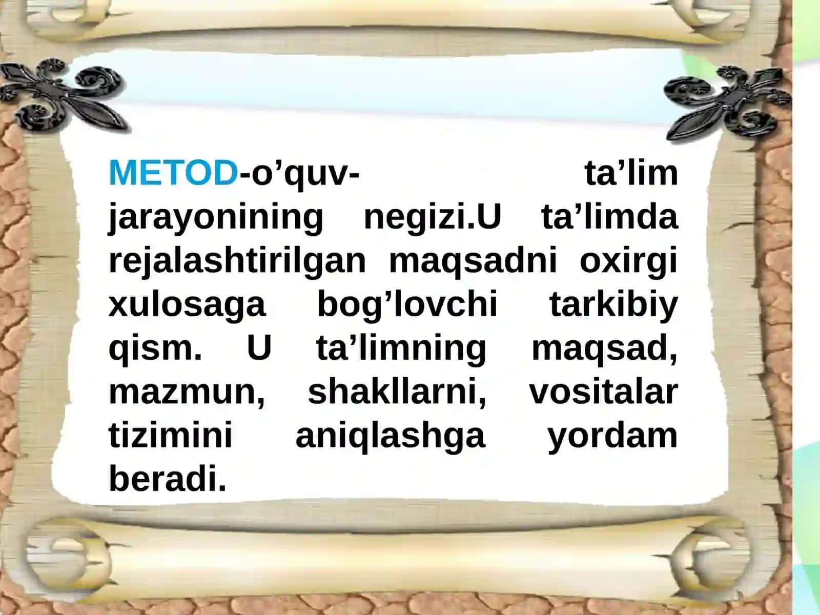 TA’LIM METODLARIVA VOSITALARI 4