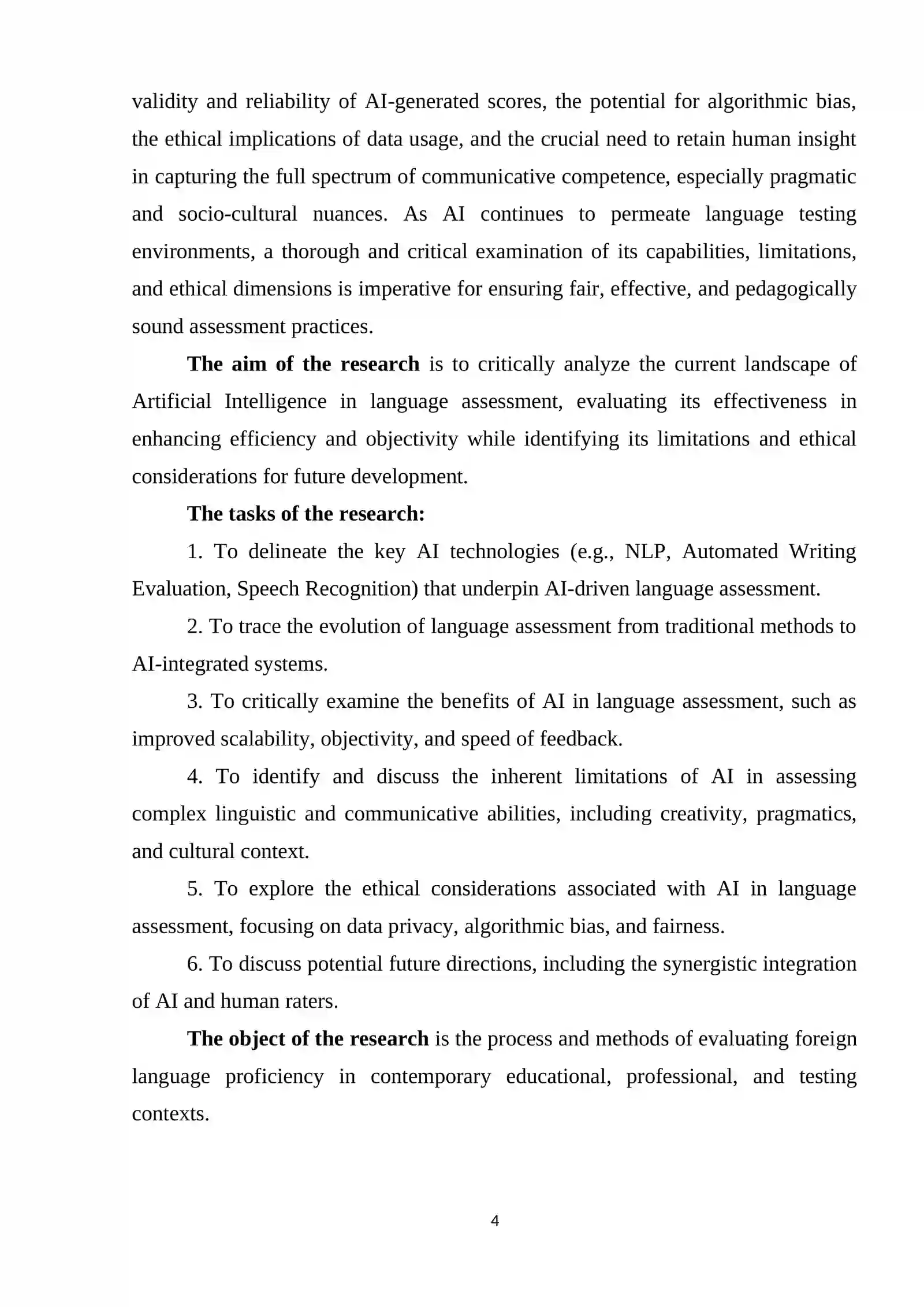 USING ARTIFICIAL INTELLIGENCE IN LANGUAGE ASSESSMENT 4