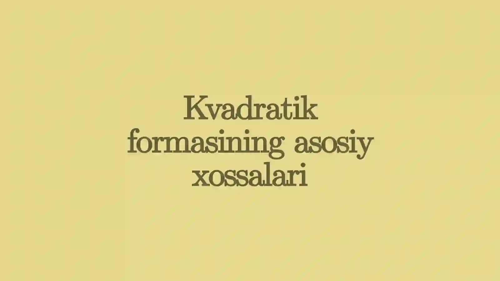 Mathematikadakvadratikformalar 4