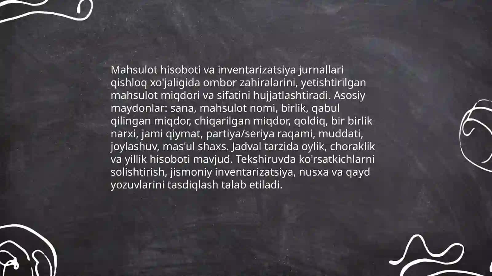 Qishloq xo'jaligida auditining axborot manbalari 4