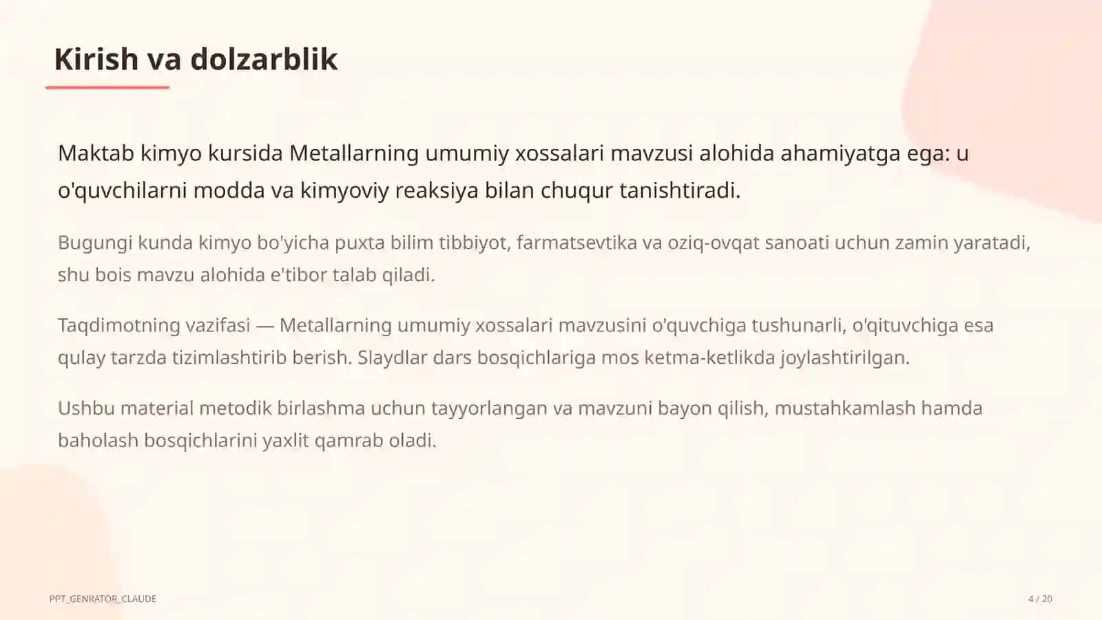 Metallarning umumiy xossalari (9-sinf) 4