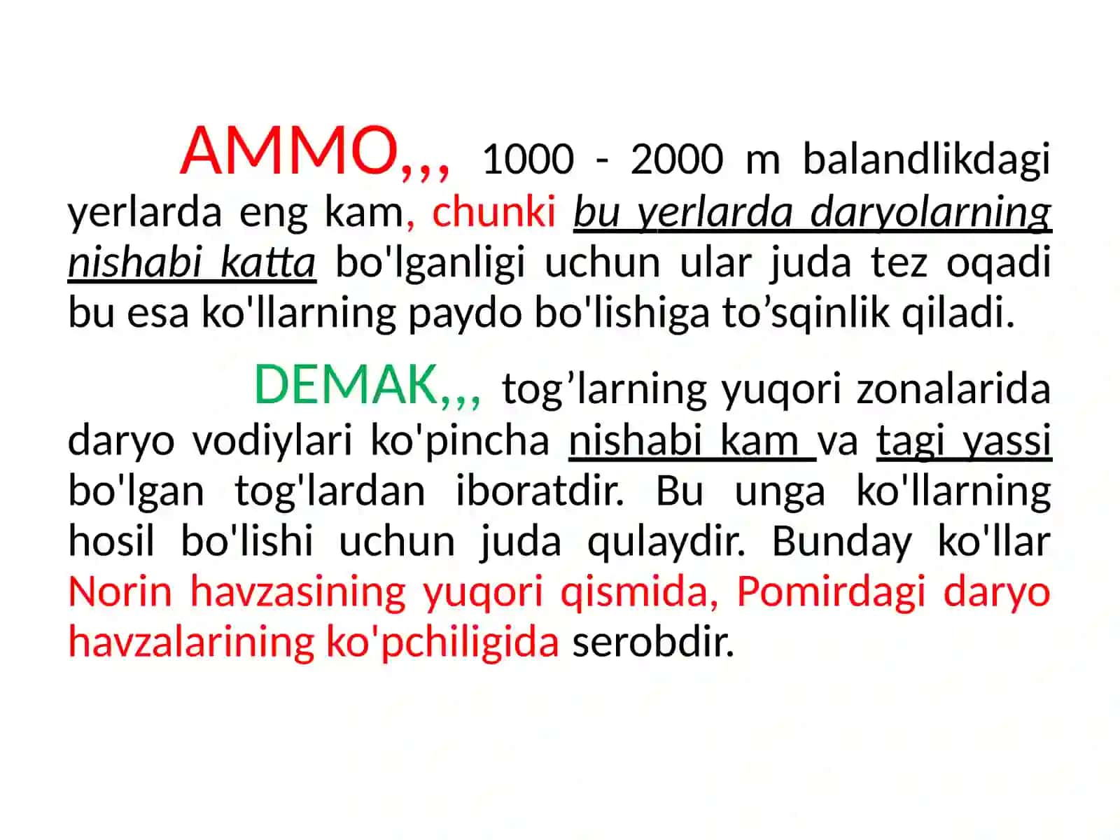 O'rta Osiyoning Ko'llari va Suv Omborlari 4