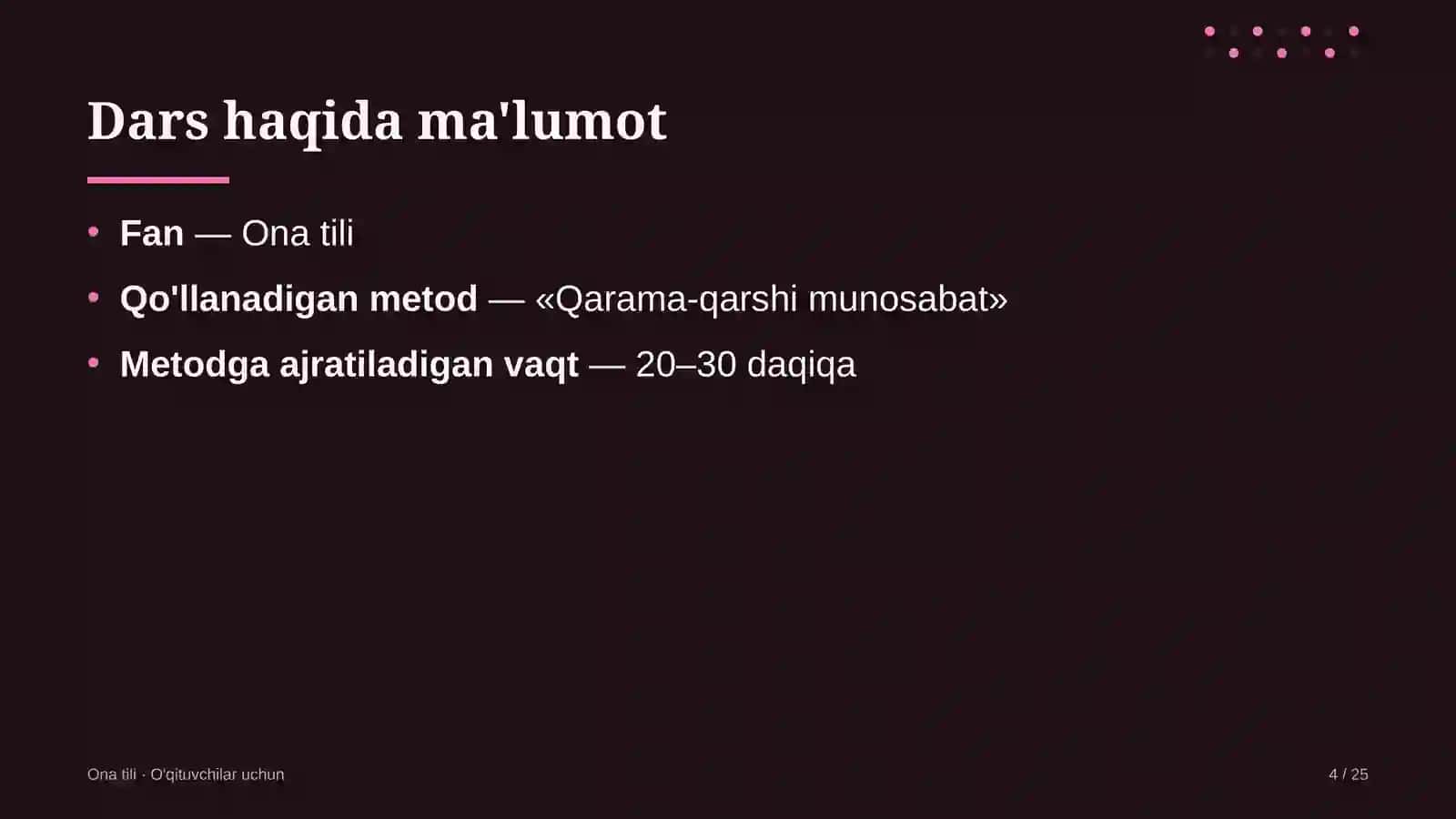 ona tili darslarida qarama qarshi munosabat metodidan foydalanish 8508 4