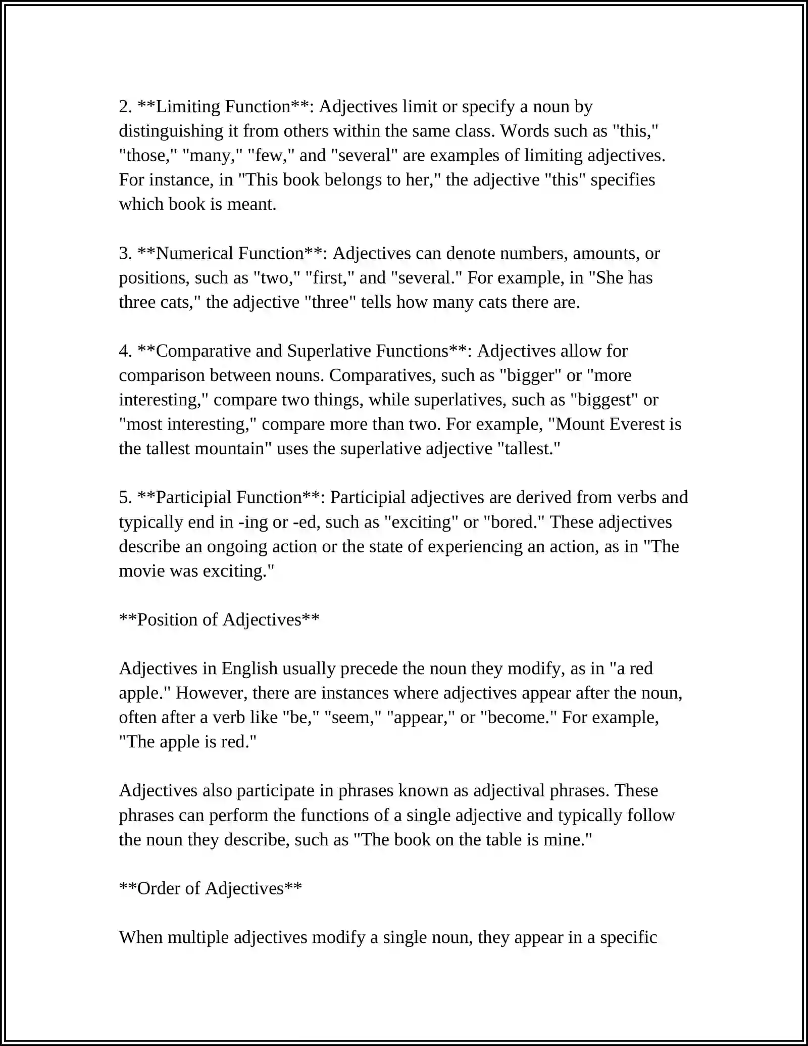 ADJECTIVES 4