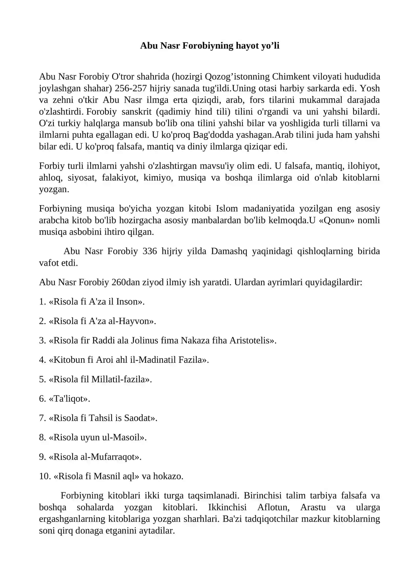 Forobiyning falsafiy va jamiyatshunoslikka doir qarashlari 4