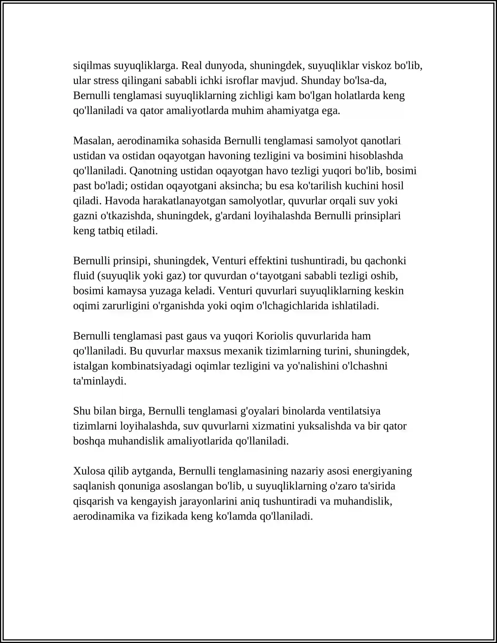 BERNULLI TENGLAMASI 4