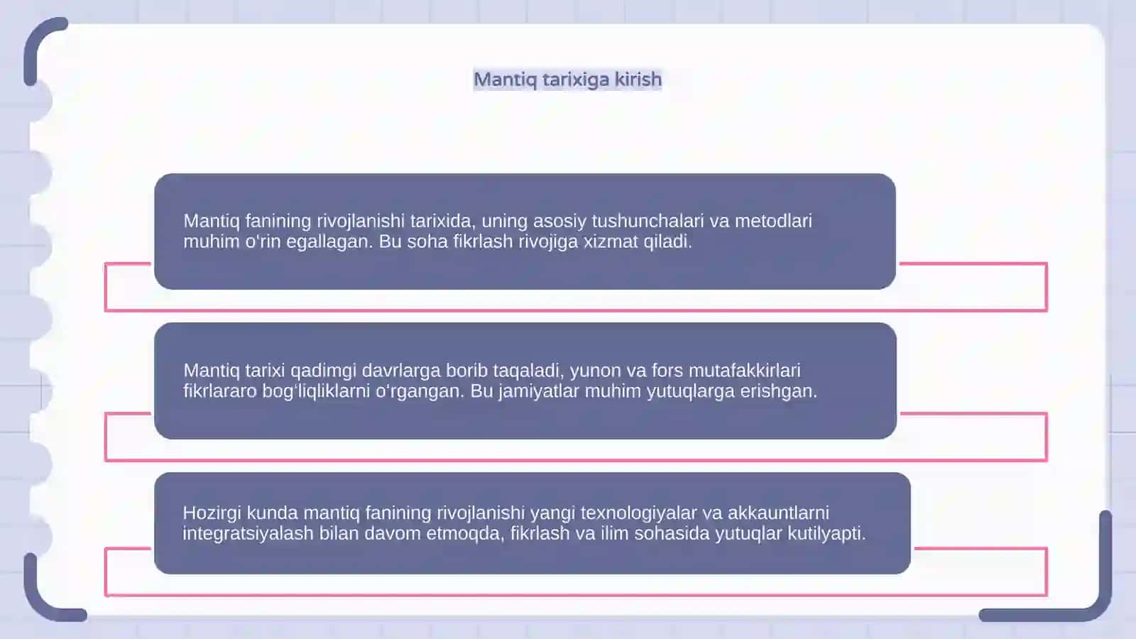 Mantiq fanining rivojlanishi tarixi 4