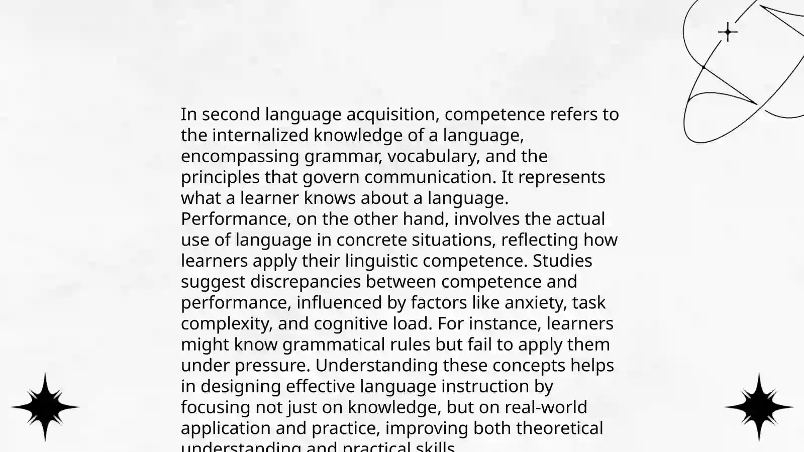 Competence and Performance in language teaching 4