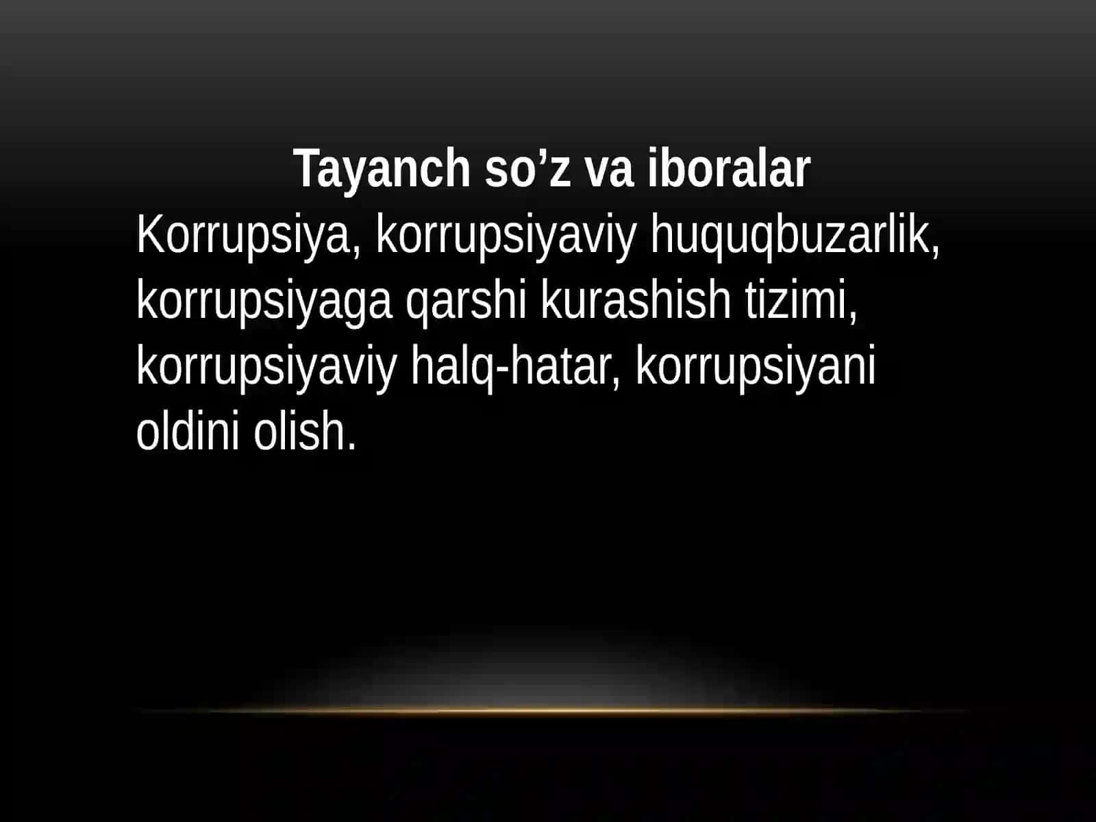 KORRUPSIYA – GLOBAL MUAMMO SIFATIDA.OʻZBEKISTONDAKORRUPSIYAGA QARSHI KURASHISHNING IQTISODIY-SIYOSIY VA IJTIMOIY - HUQUQIY MEXANIZMLARI 4