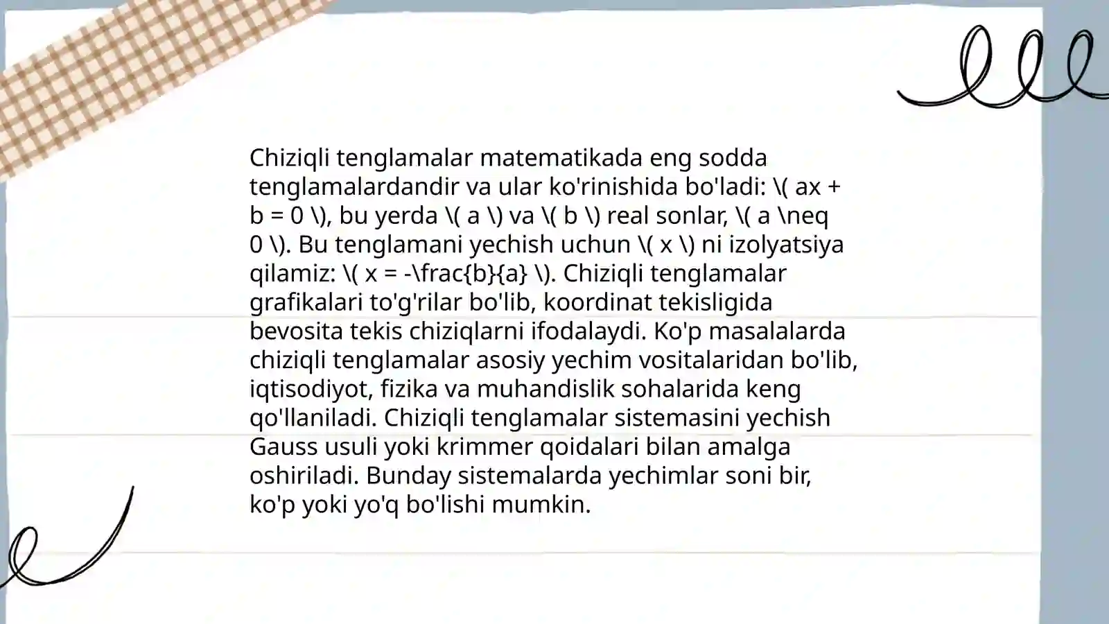 Tenglamalar 4