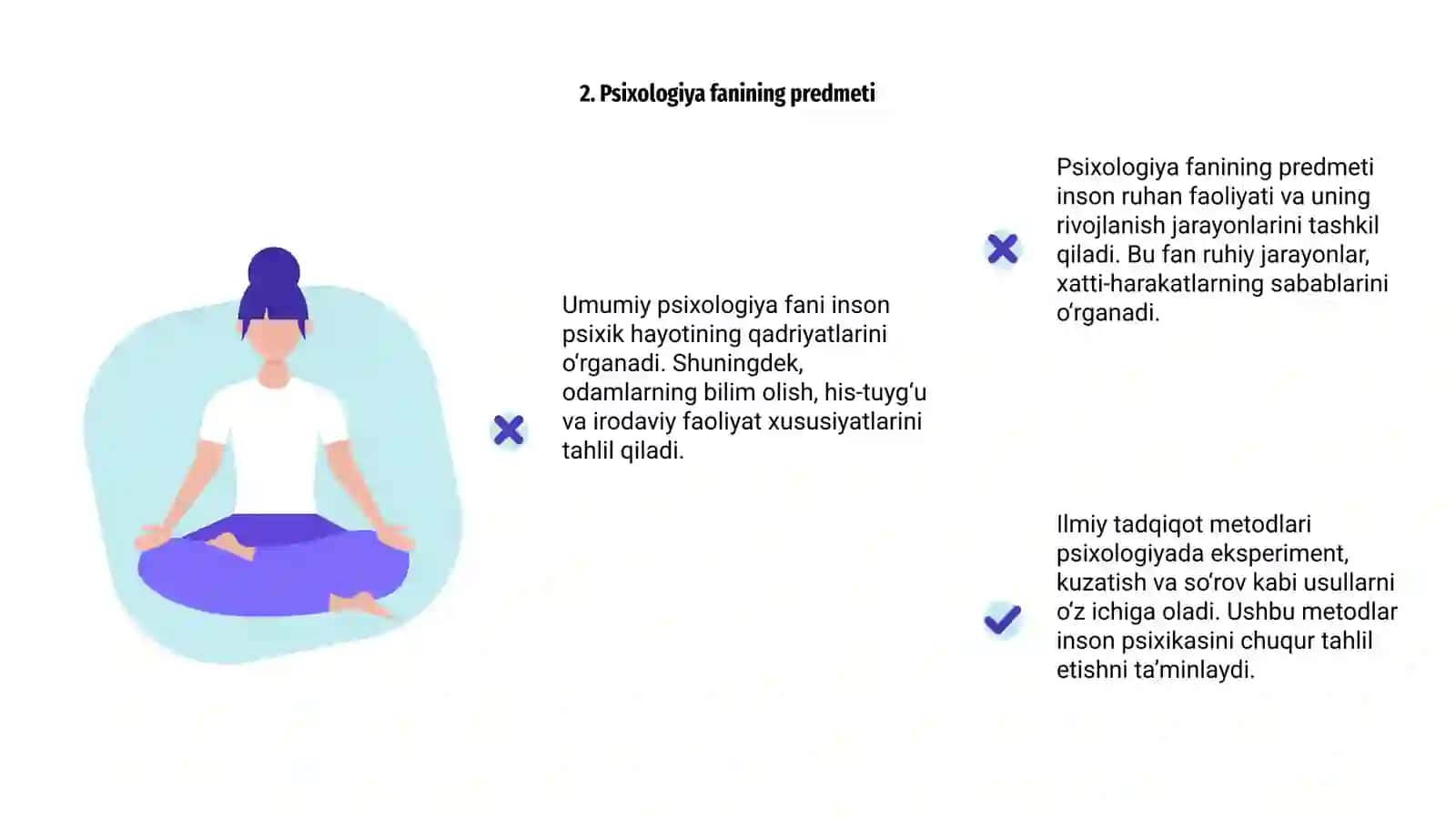 Umumiy psixologiya fani predmeti, ilmiy tadqiqot metodlari 4