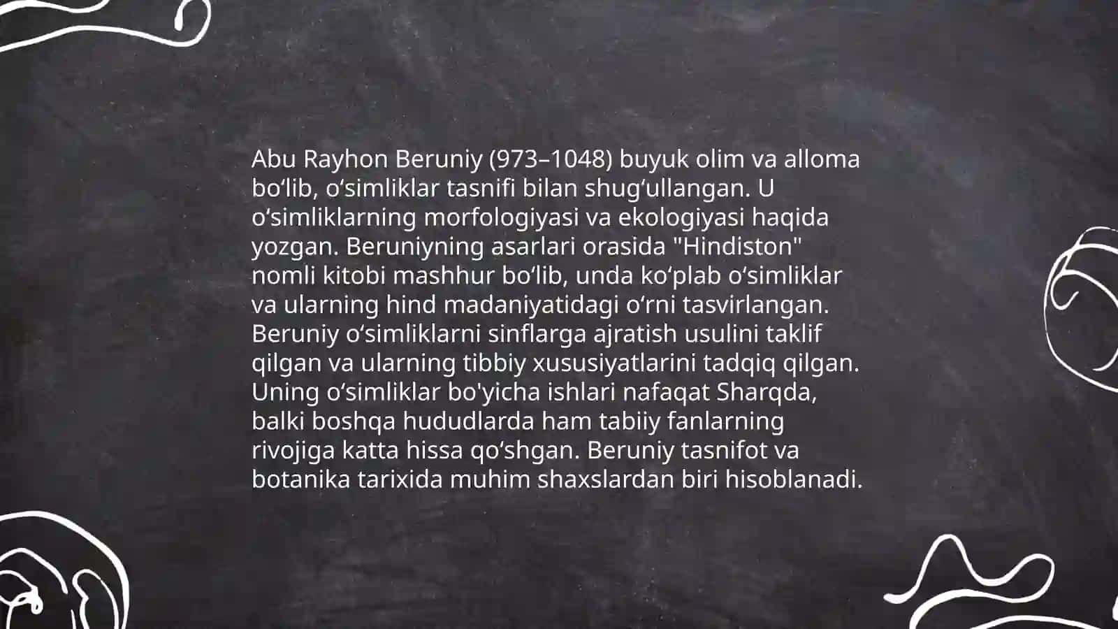 Oʻrta Osiyo olimlarining oʻsimliklar haqidagi fikrlari 4