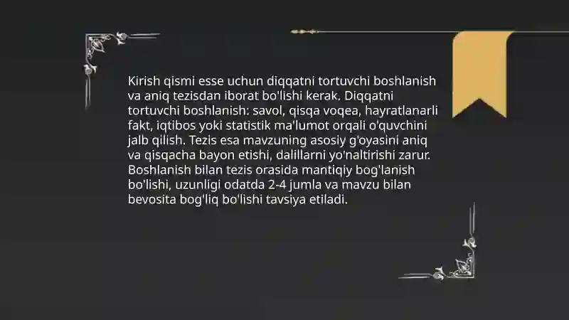 Esse yozish 4