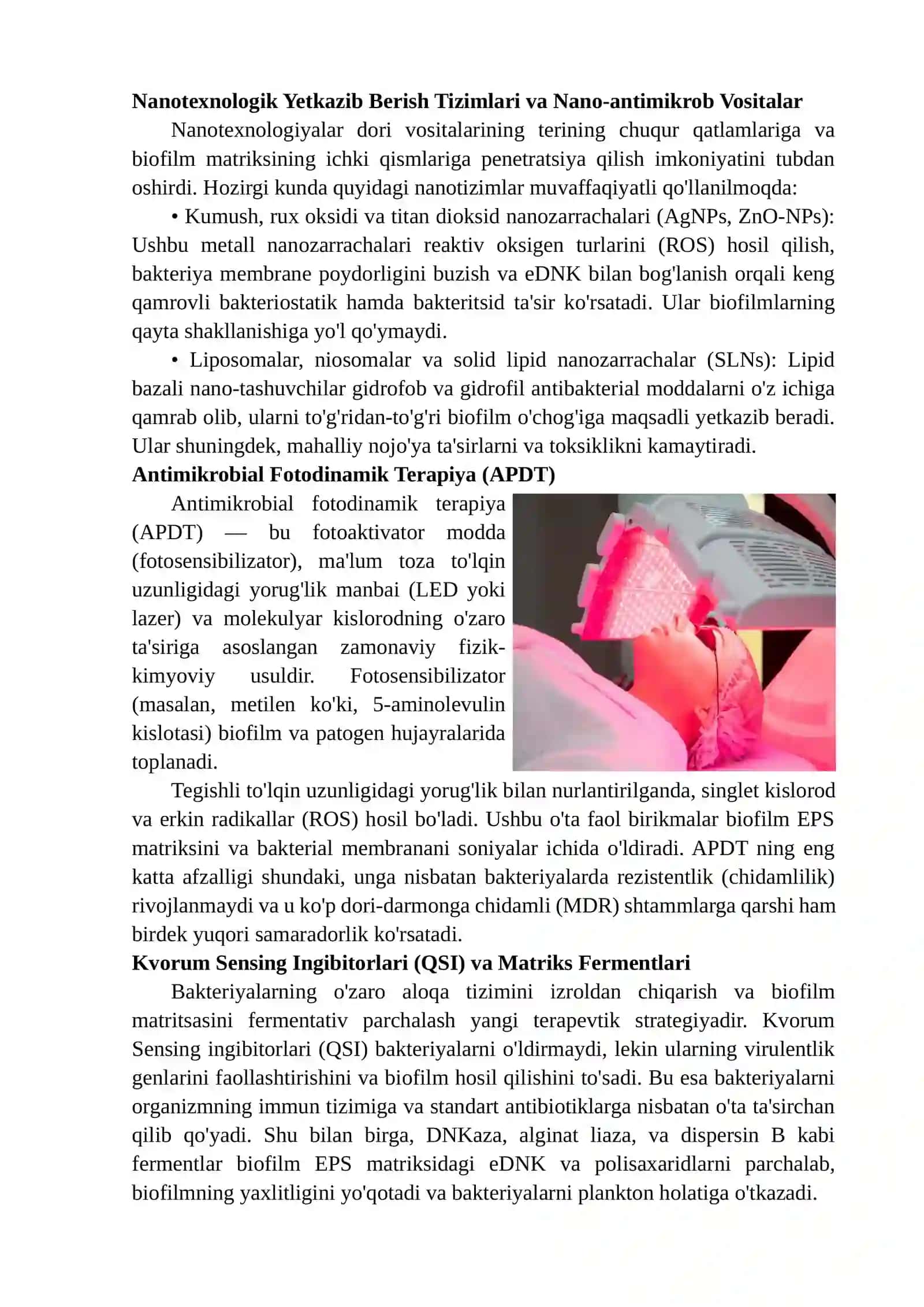 TERINING BIOFILM VA PATOGEN KOLONIZATSIYASINI OLDINI OLISH VA DAVOLASHDA YANGI TEXNOLOGIYALAR 4