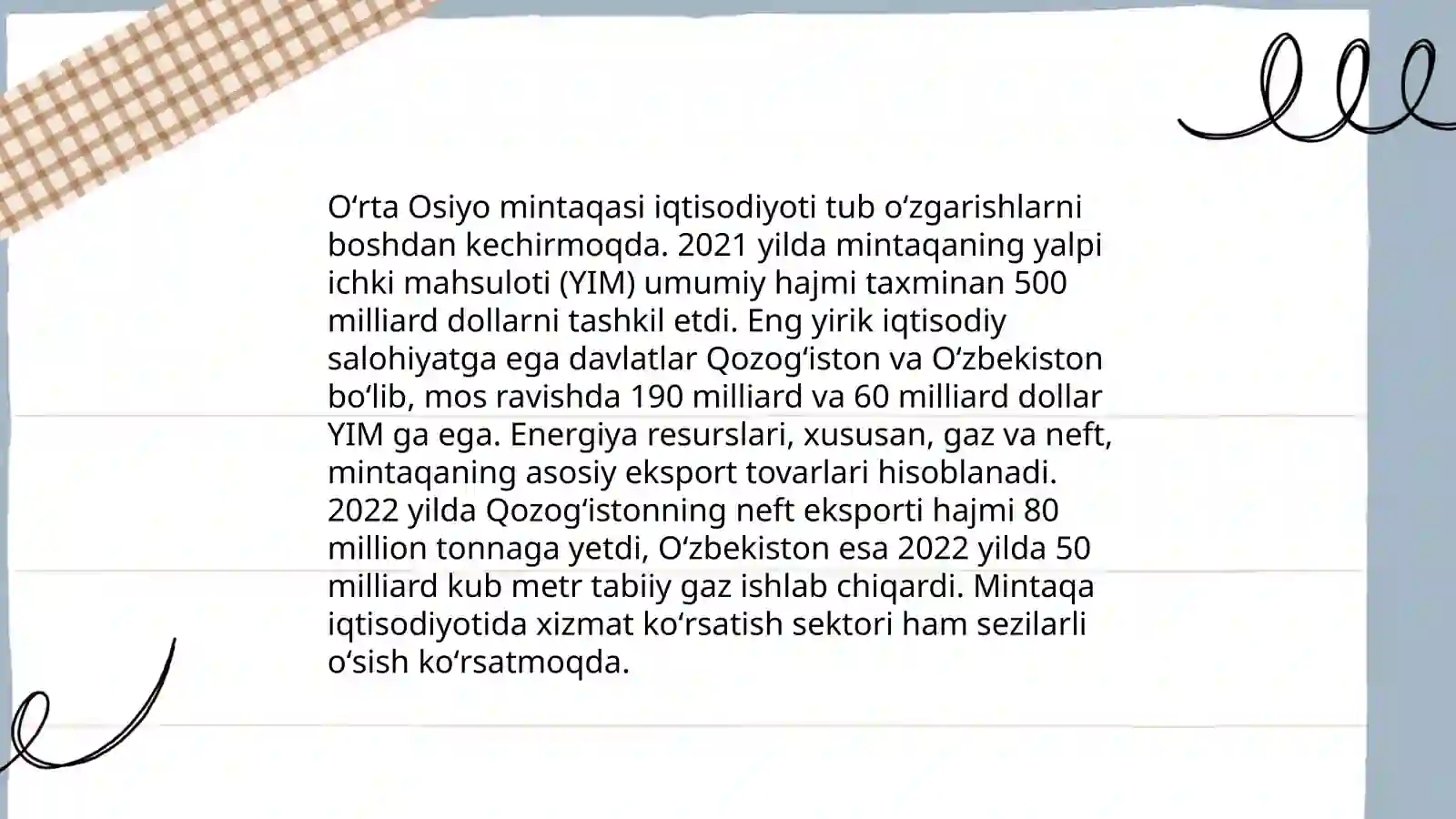 Oʻrta Osiyo mamlakatlari 4