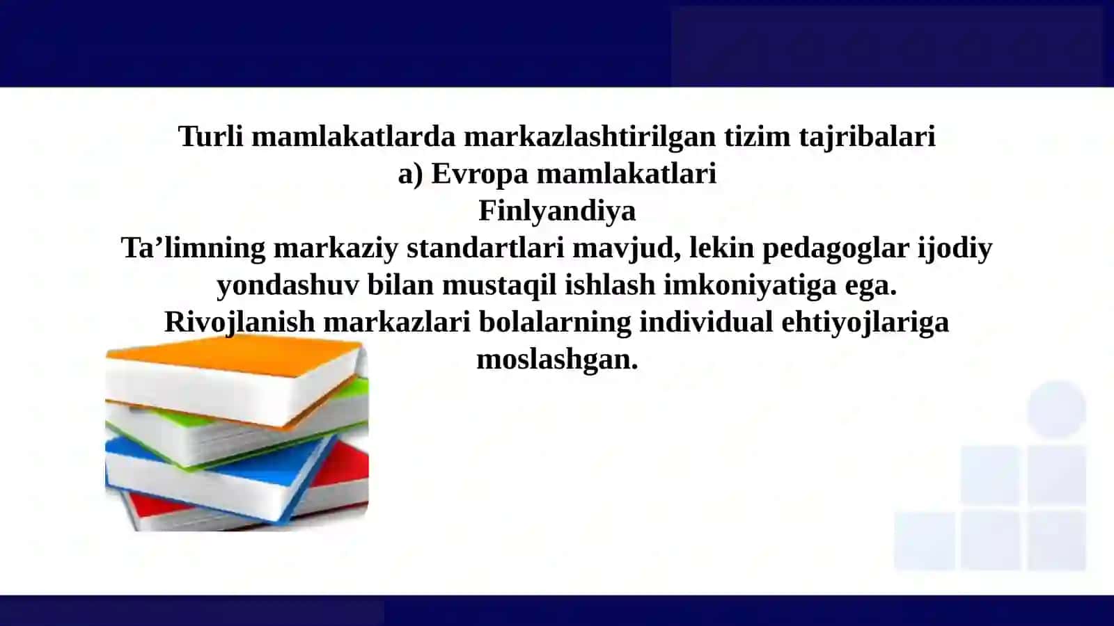 Markazlashtirilgan tizimning tajribalari 4