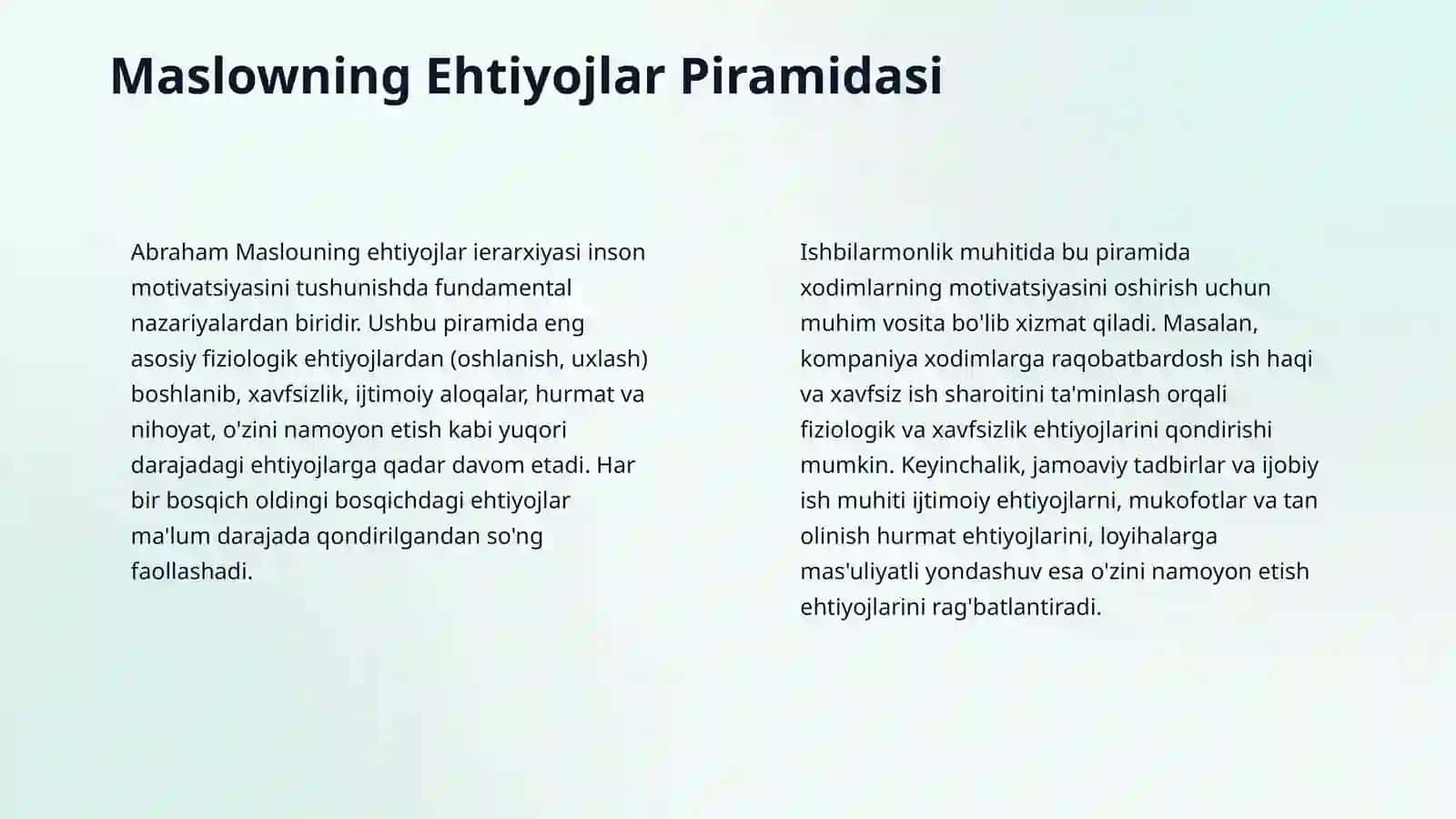 Motivatsiyasining mazmuniy nazariyasi 4