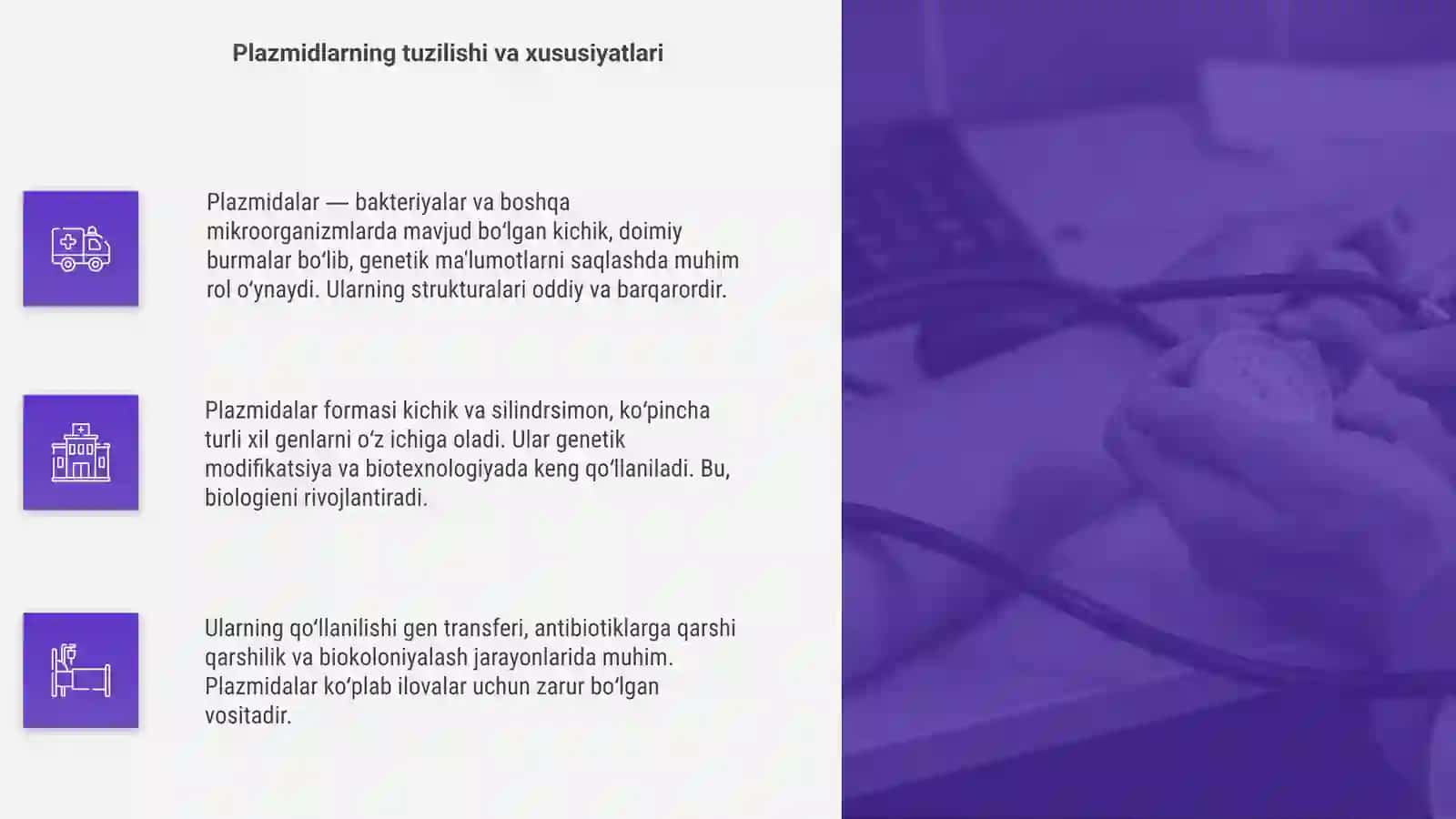 Plazmidalar va ularning qoʻllanilishi 4