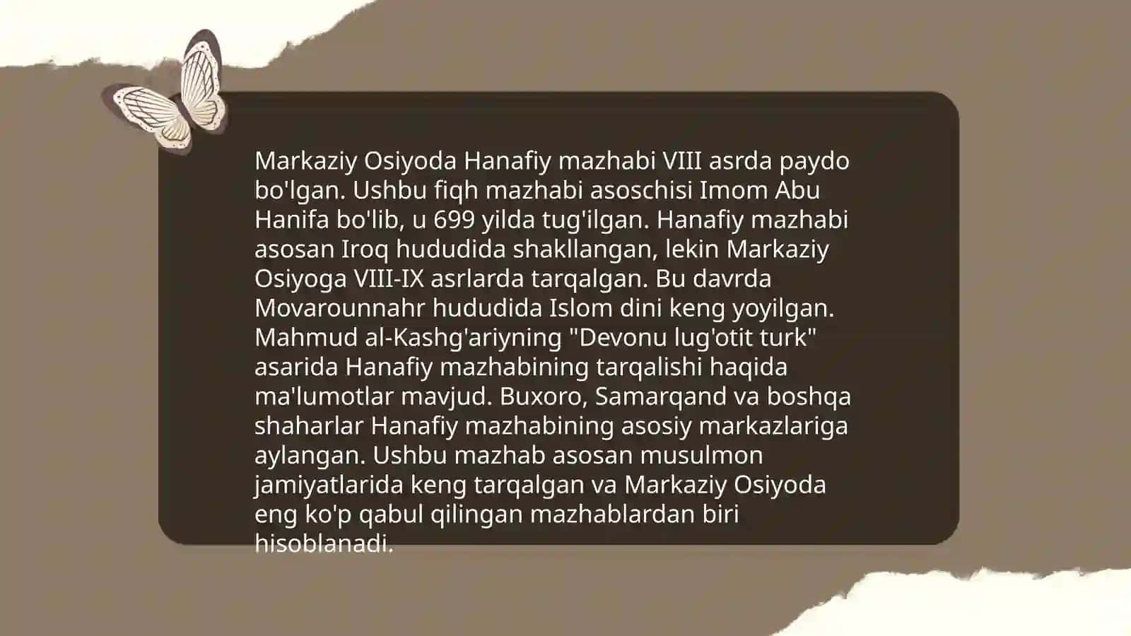 Hanafiy mazhabining orni 4