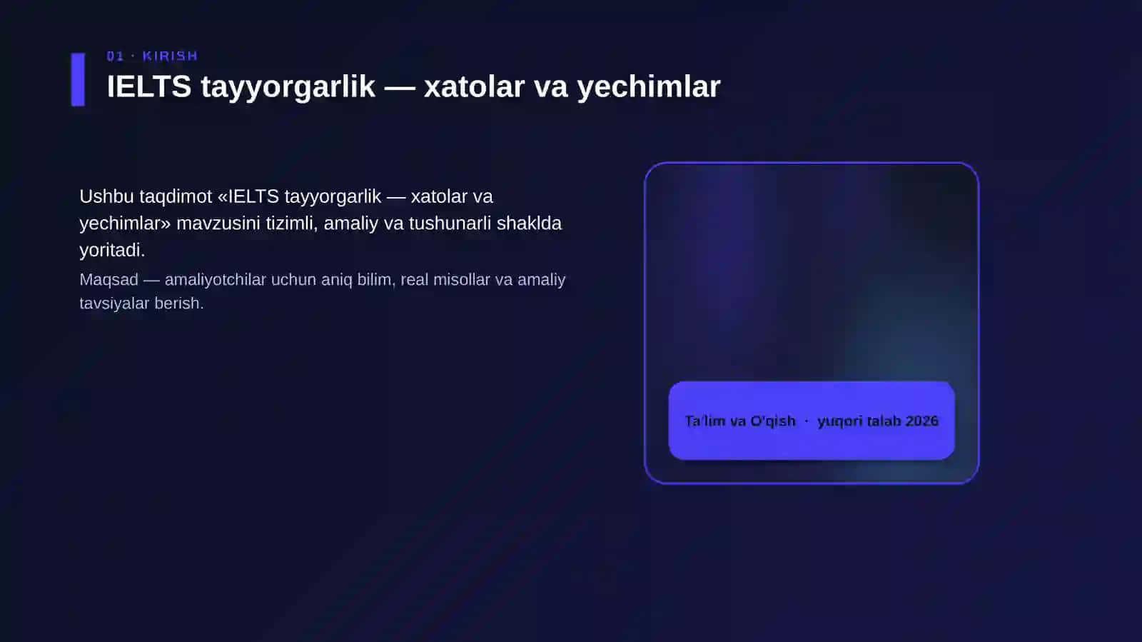 IELTS tayyorgarlik — xatolar va yechimlar 4
