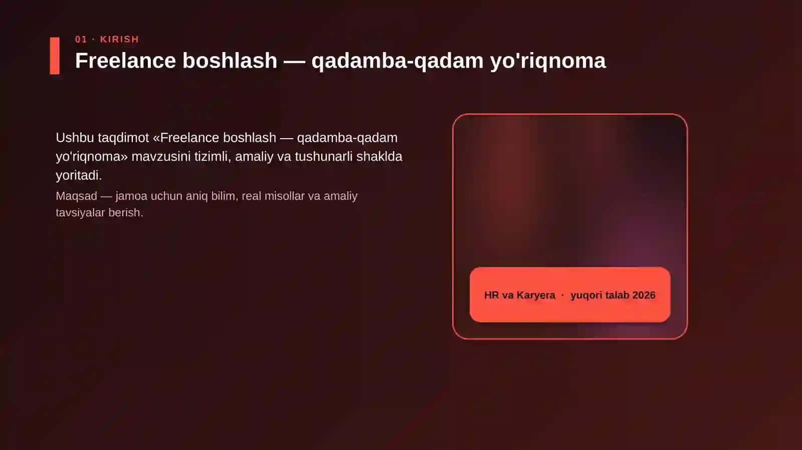 Freelance boshlash — qadamba-qadam yo'riqnoma 4