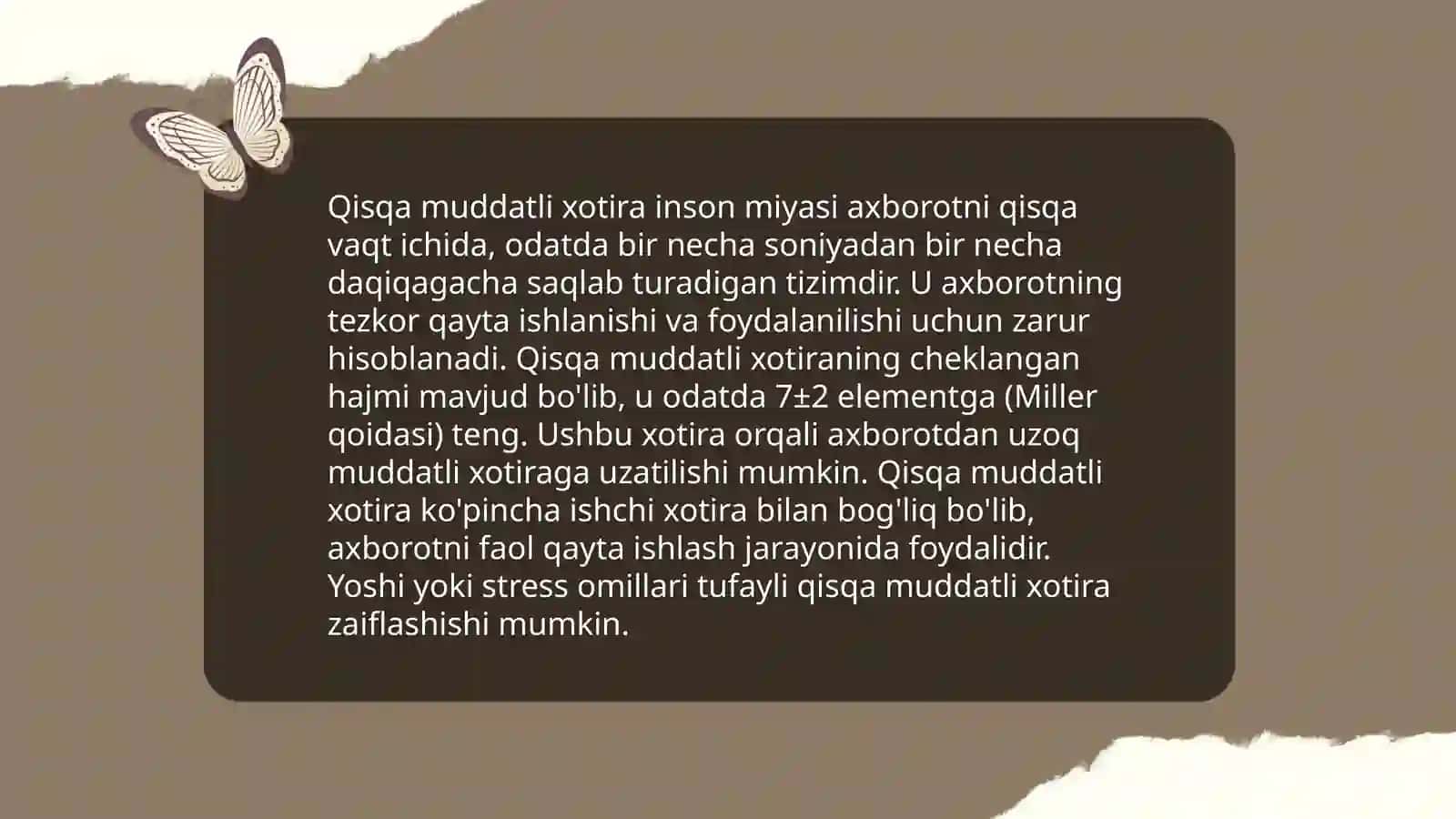 Xotira jarayonlari va turlari 4