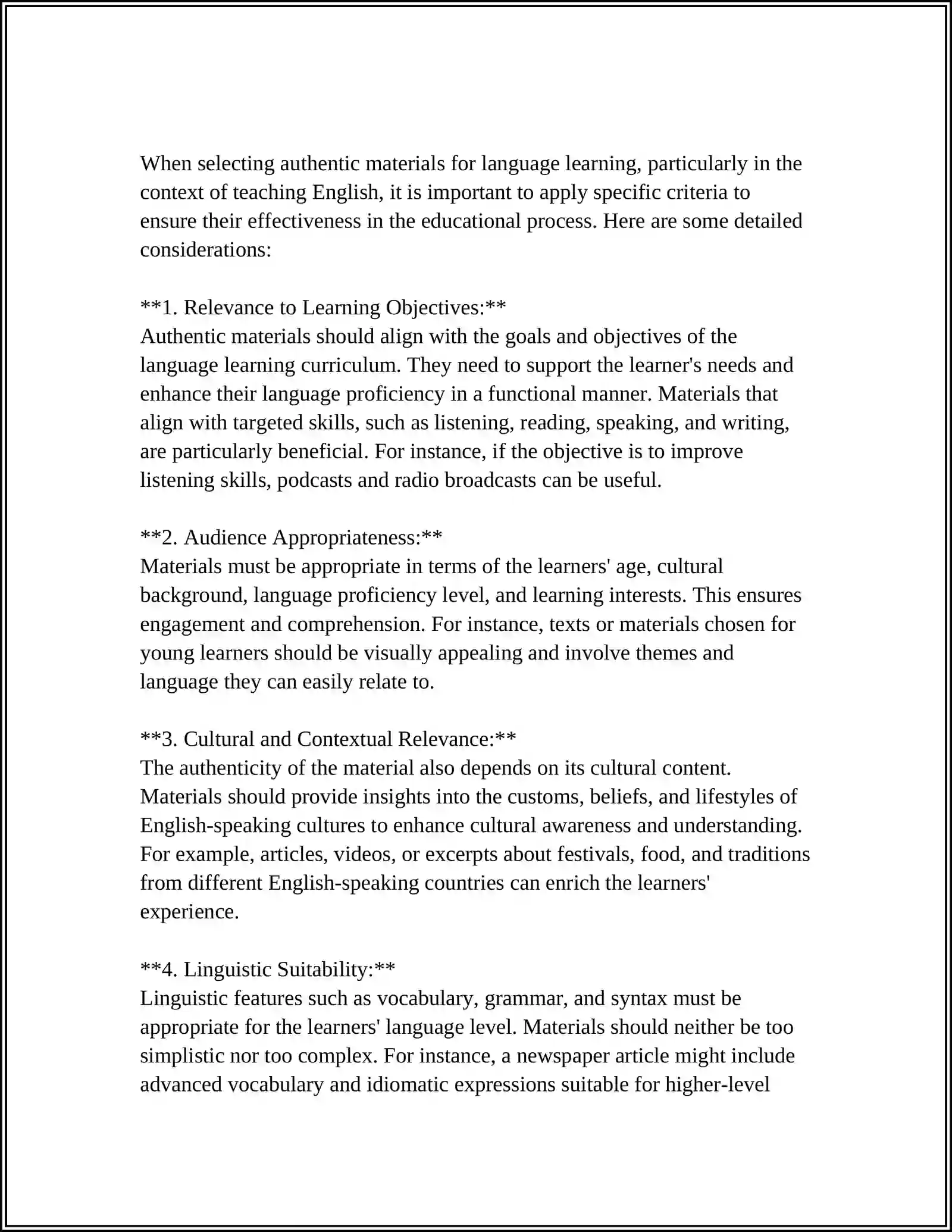 Designing Authentic Materials for Language Learning 4