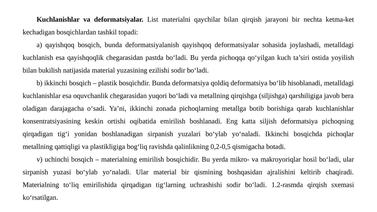 Listli materiallarni qaychilarda qirqish 4