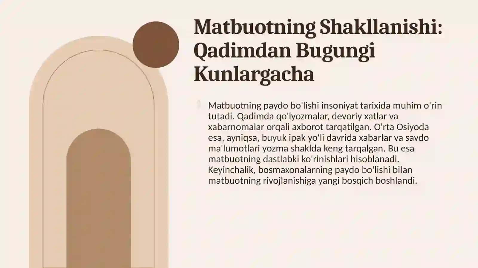 O'zbekiston Matbuotining O'tmishi va Kechmishi 4