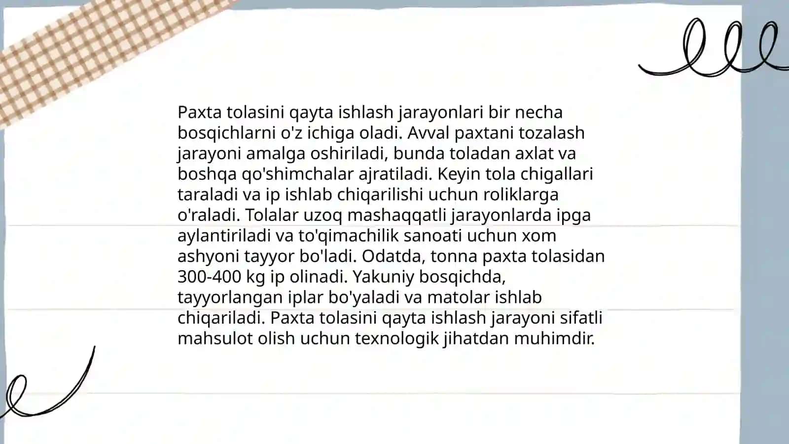 Yigirilgan ip olish texnalogiyasi 4