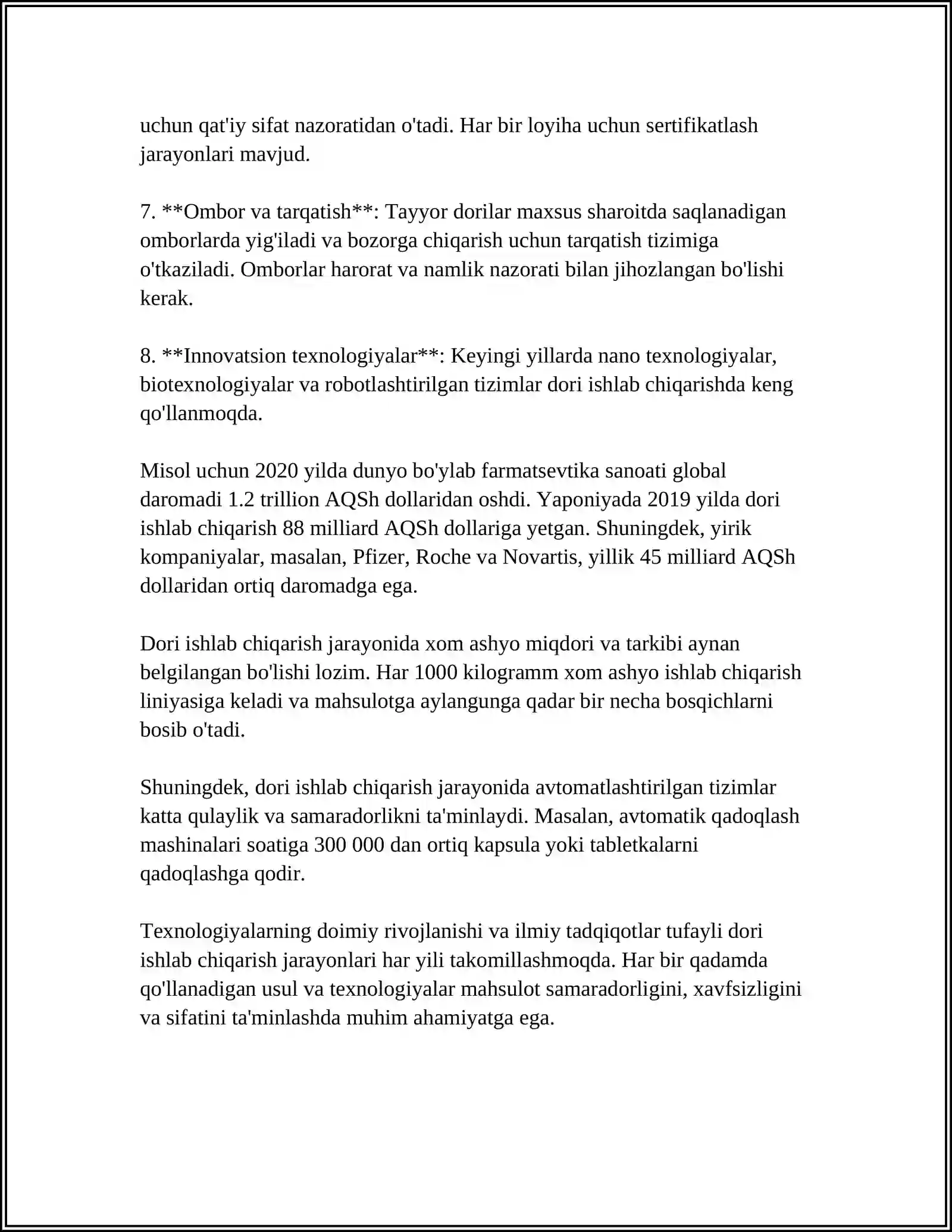 SANOAT MIQYOSIDA ISHLAB CHIQARILADIGAN SUYUQ DORI SHAKLLARI 4