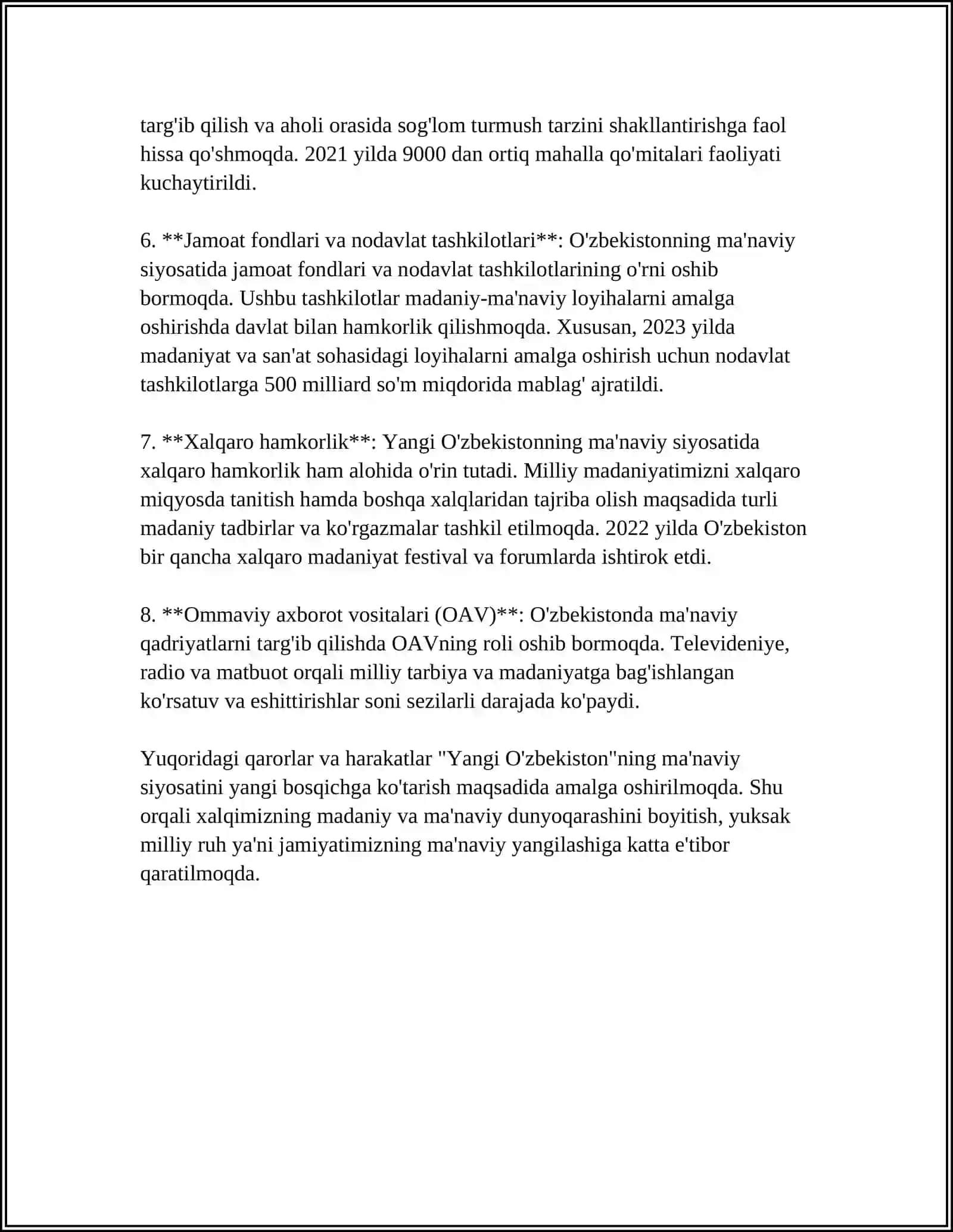 Ma'naviy tiklanish dasturi va ta'lim sohasidagi islohotlar 4