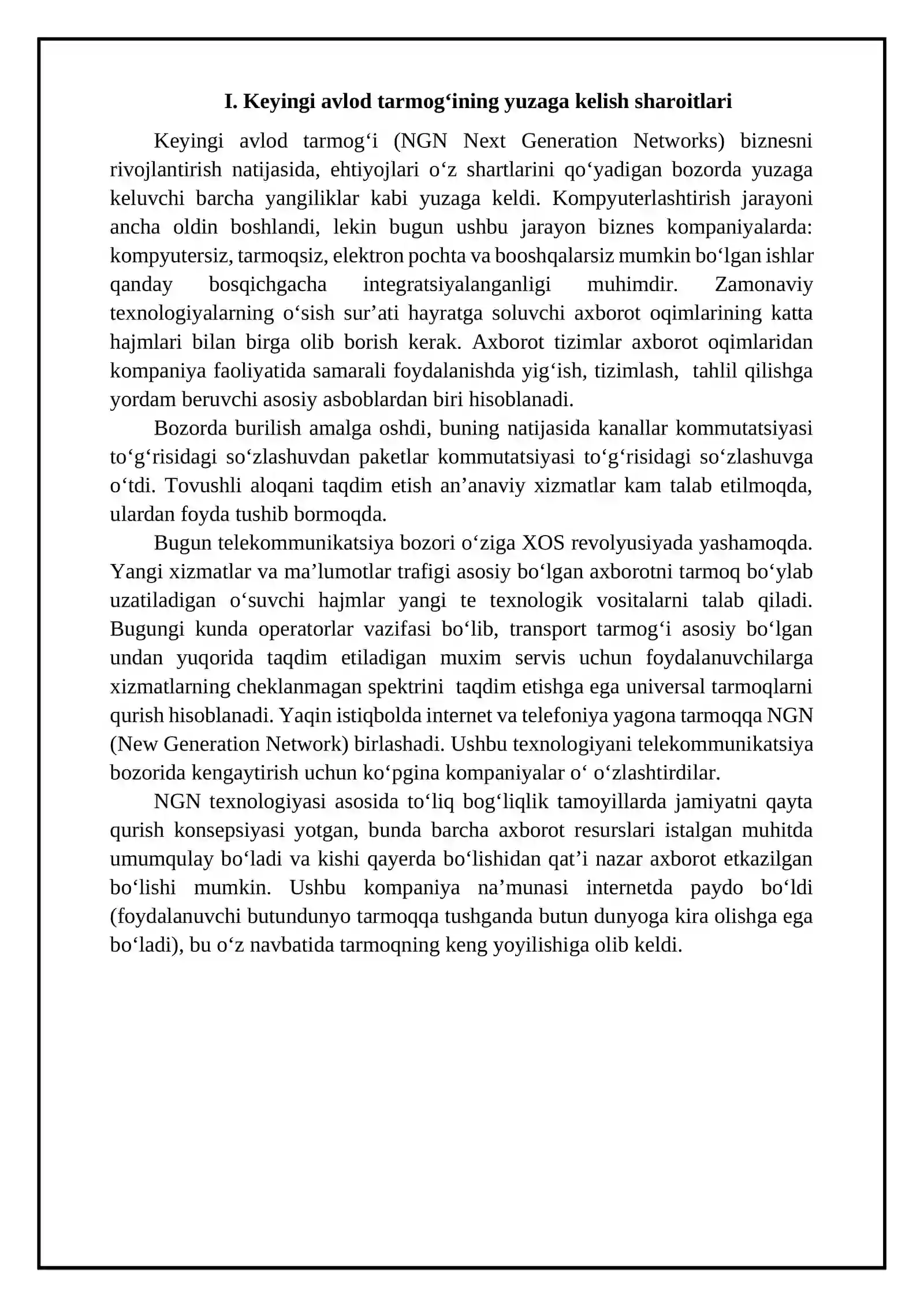 NGN (Next Generation Network) arxitekturasi va texnologiyalari 4