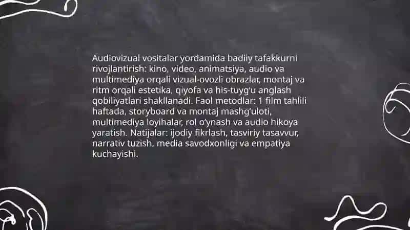 Media ta'limda badiy ong tasavur va tafakkur 4