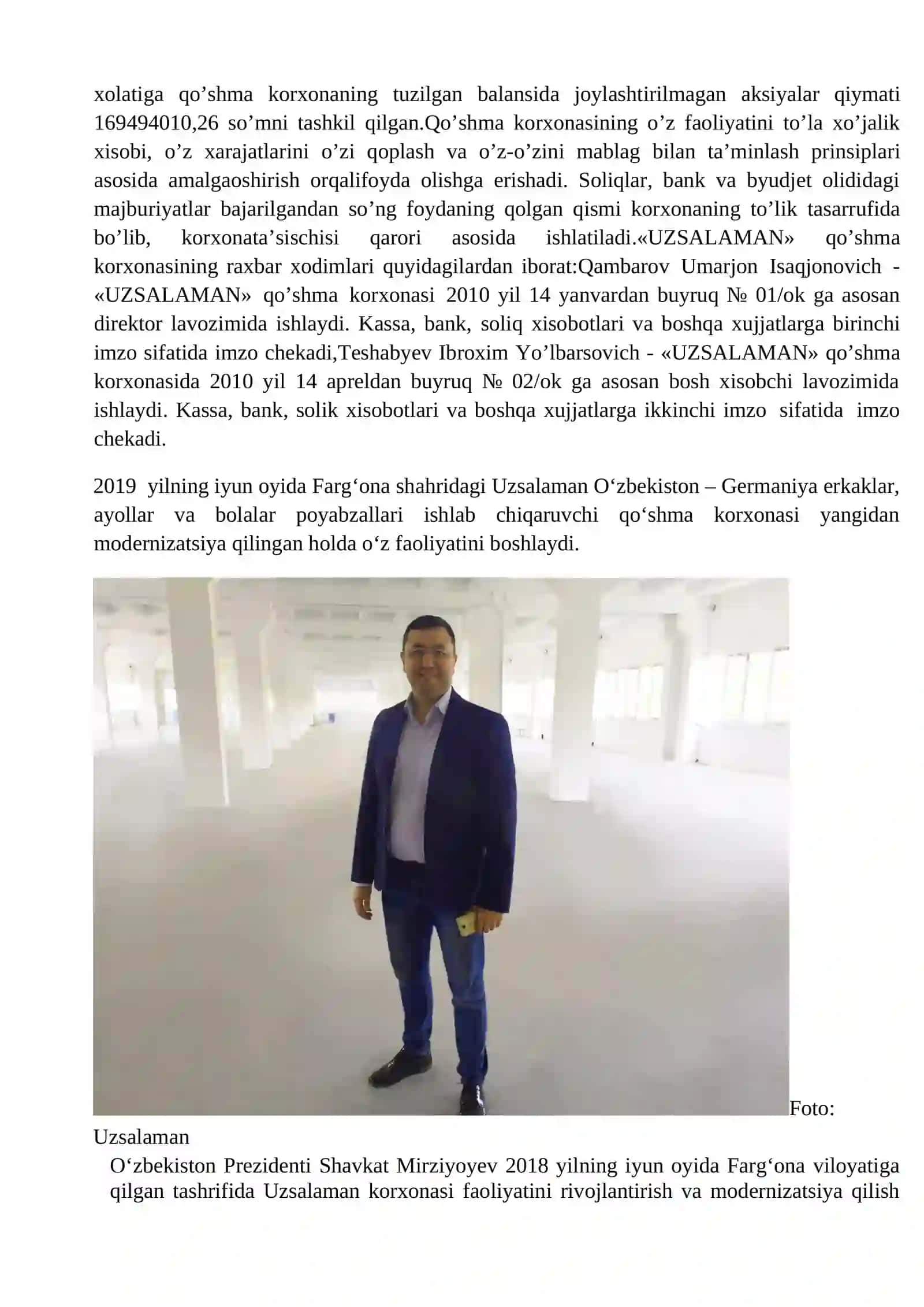 MALAKAVIY AMALIYOTI UCHUN TAYYORLAGAN HISOBOTI 4