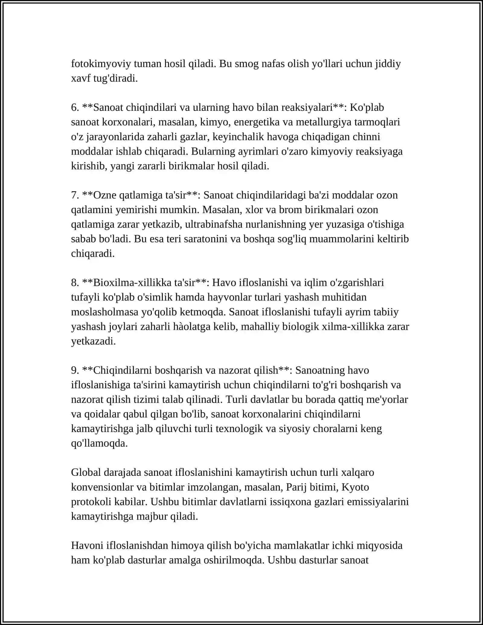INSON FAOLIYATINING TABIATGA TAʼSIRI VA TABIATNI JAVOBI 4