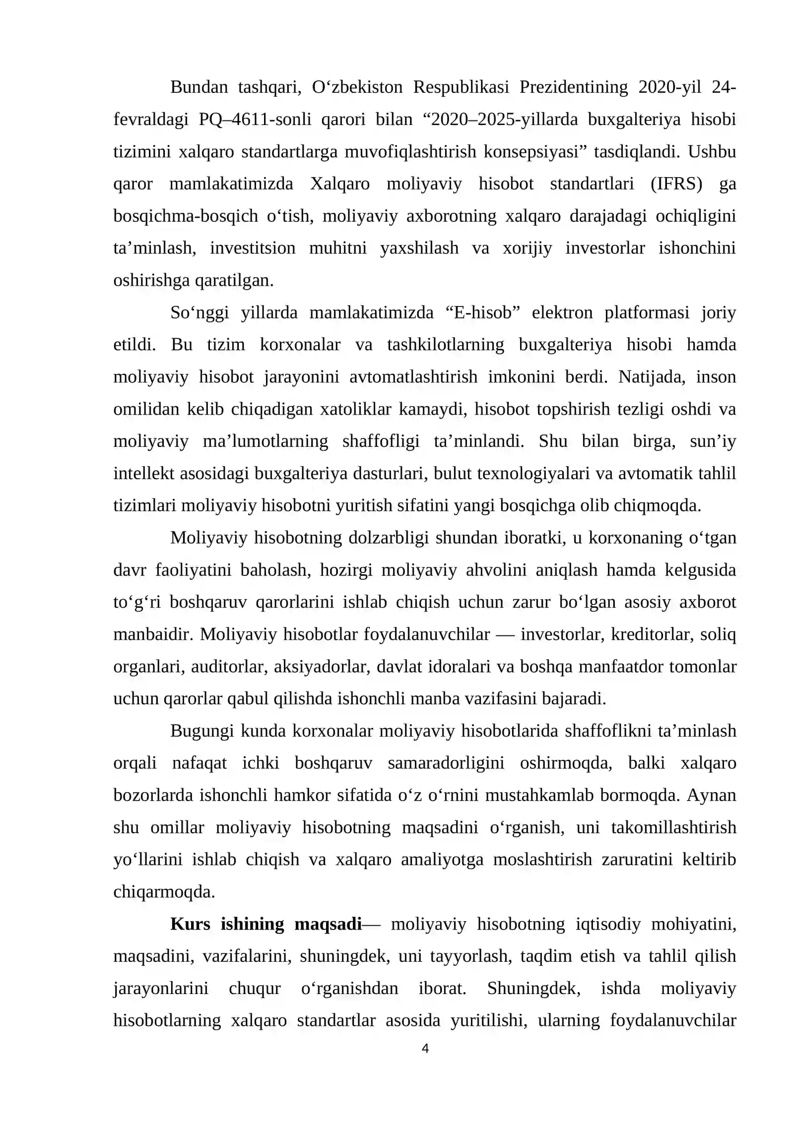 Moliyaviy hisobining maqsadi 4