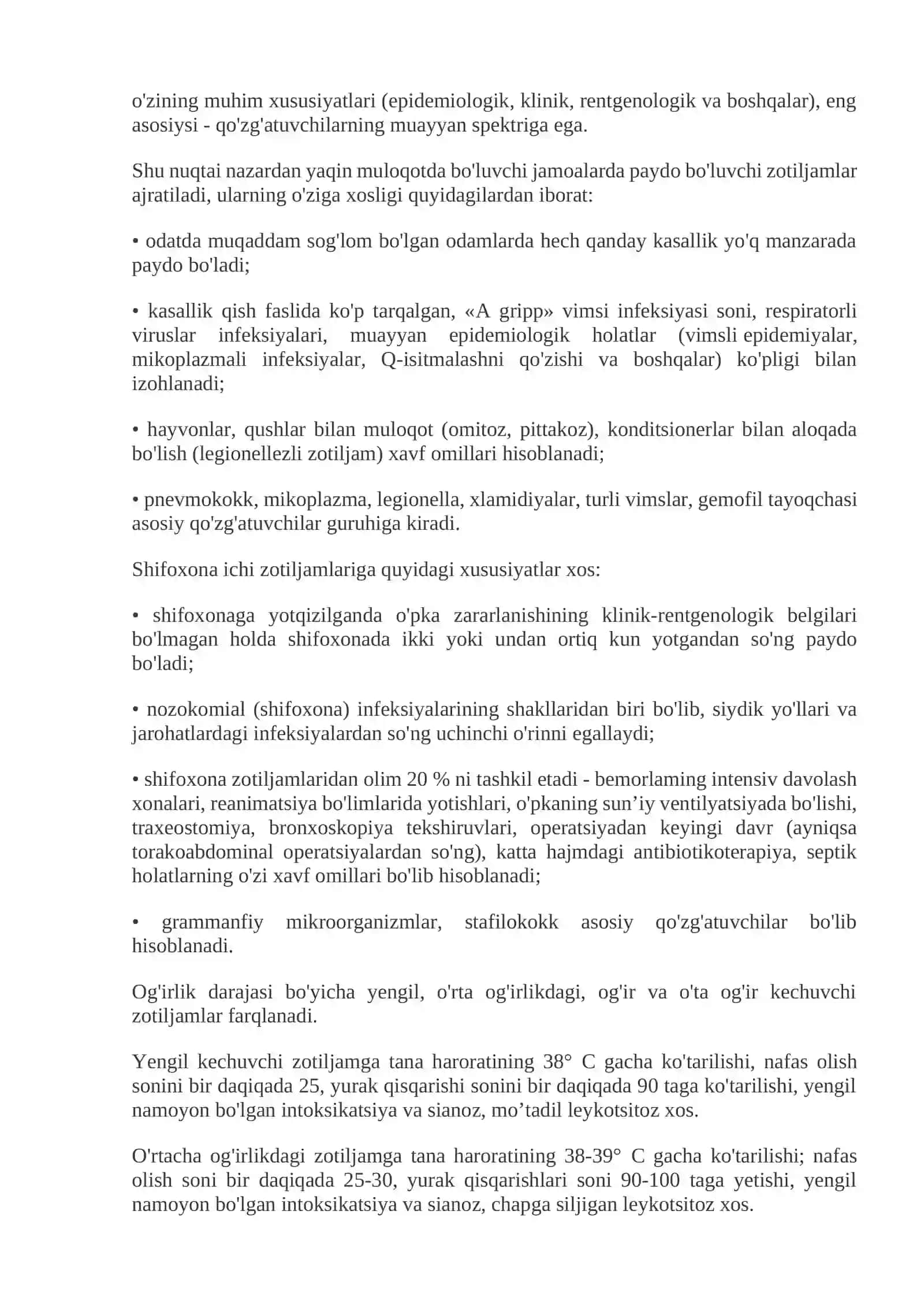 O‘pka to‘qimasini qattiqlashish (zichlashish) sindromi (krupoz va o‘choqli pnevmoniya misolida) 4