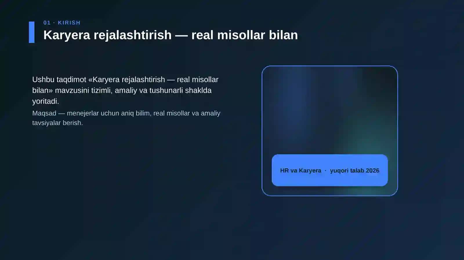 Karyera rejalashtirish — real misollar bilan 4