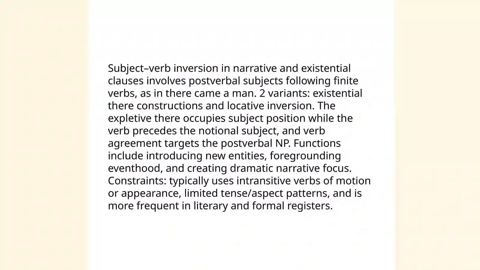 Inversion in linguistics 4