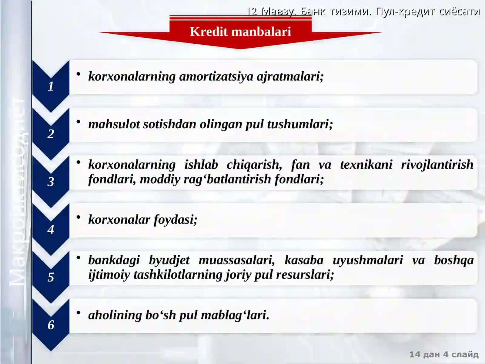 11-Mavzu. Pul-kredit siyosati 4
