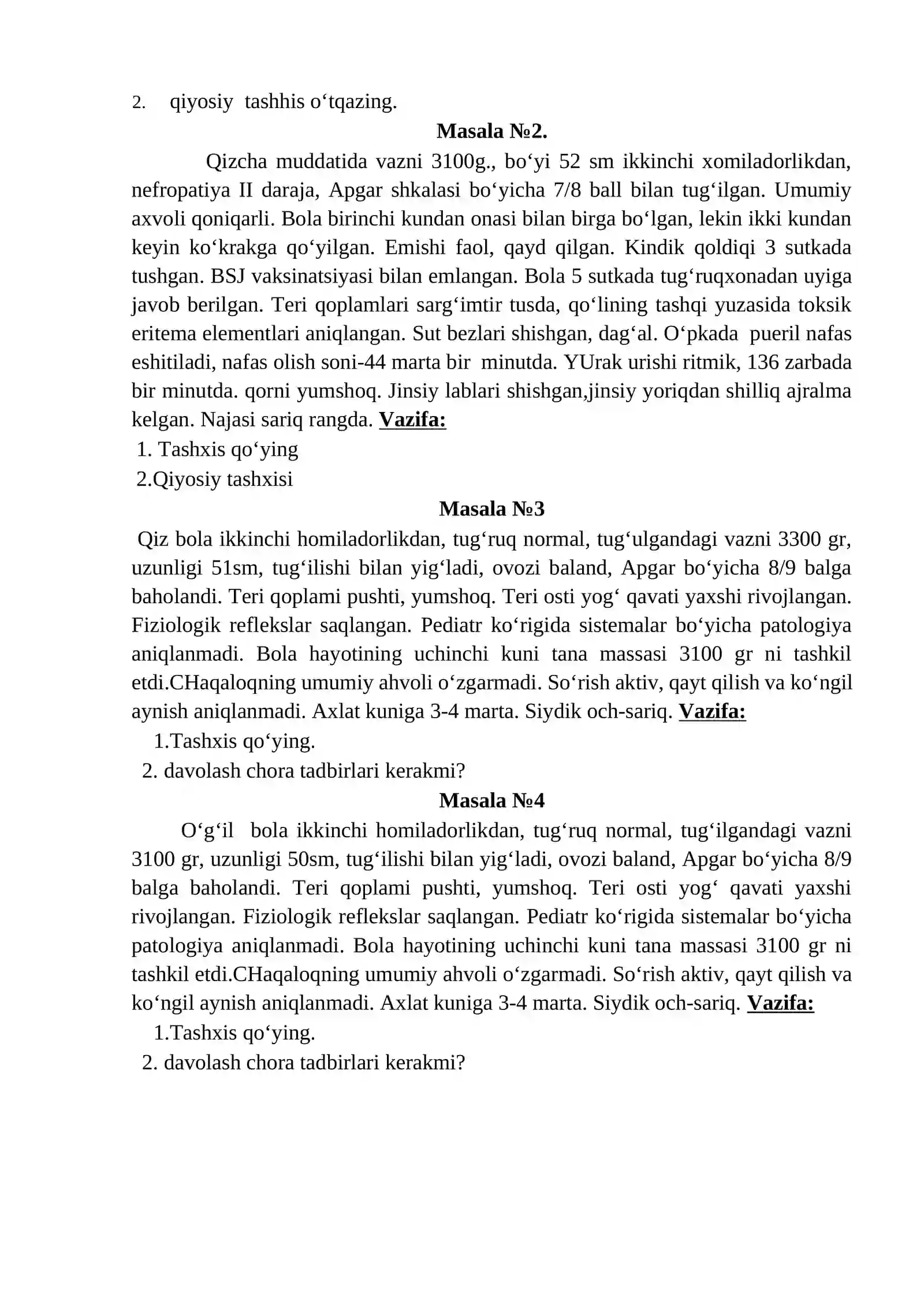 vaziyatli masala tibbiyot 4