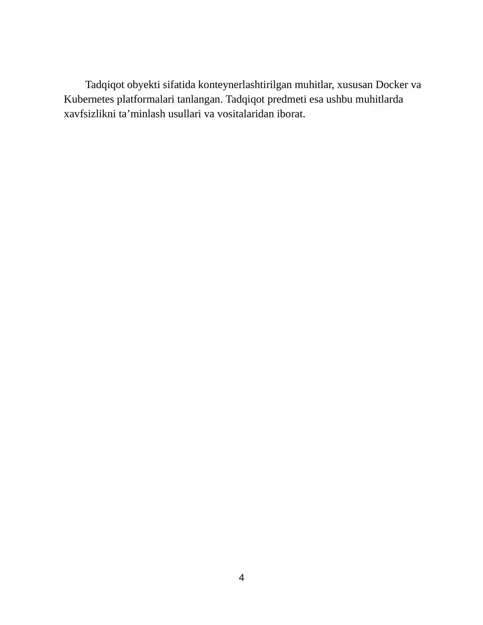 CONTAINER XAVFSIZLIGI: DOCKER VA KUBERNETES 4